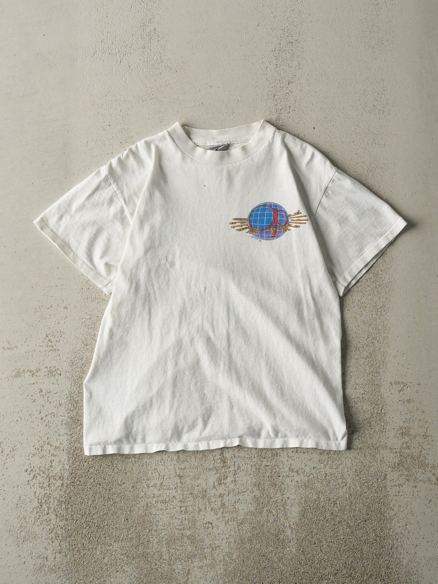Vintage 93' White Ocean Pacific Single Stitch Tee (S)