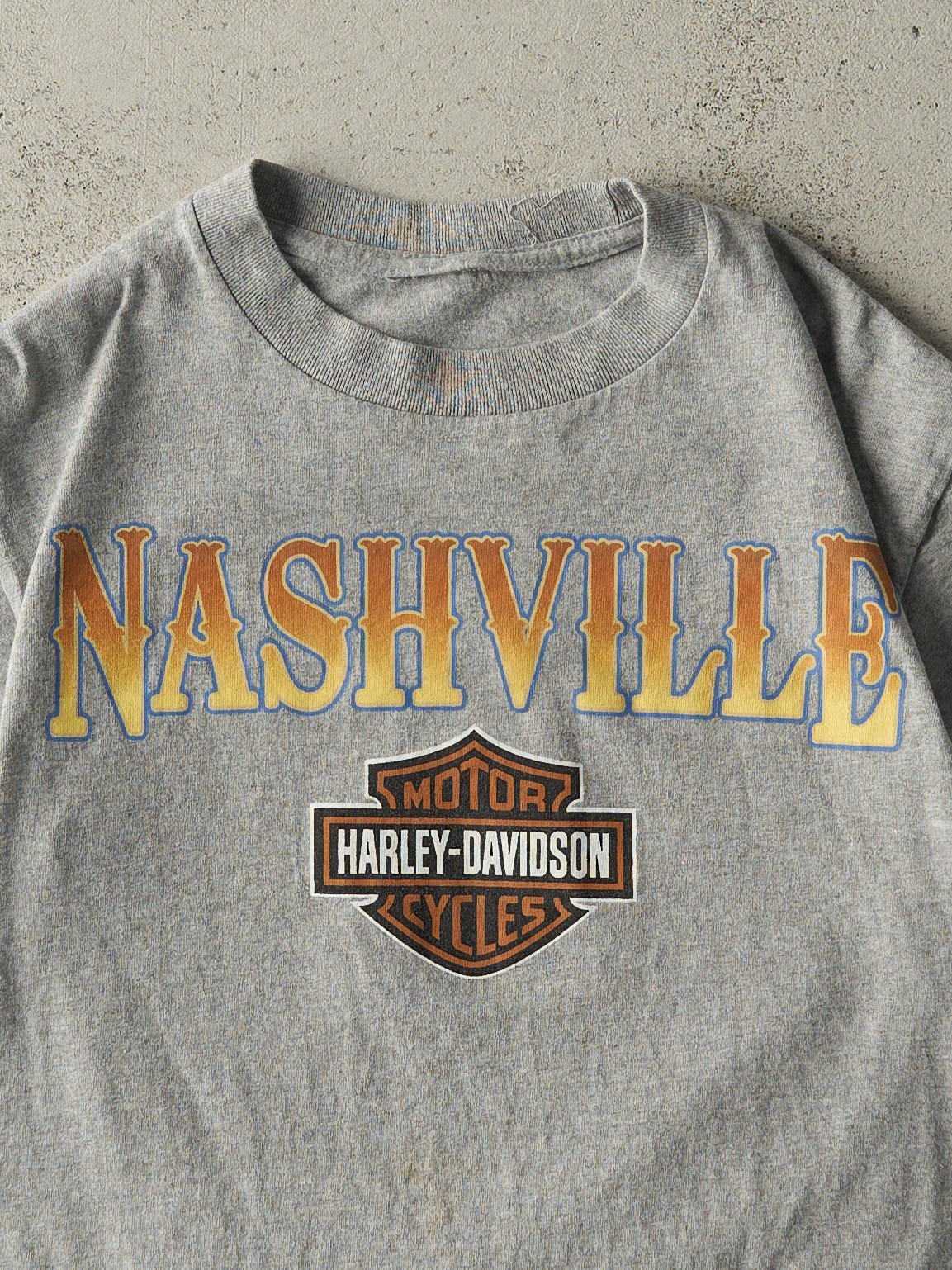 Vintage 10' Grey Nashville TN Harley Davidson Tee (S/M)