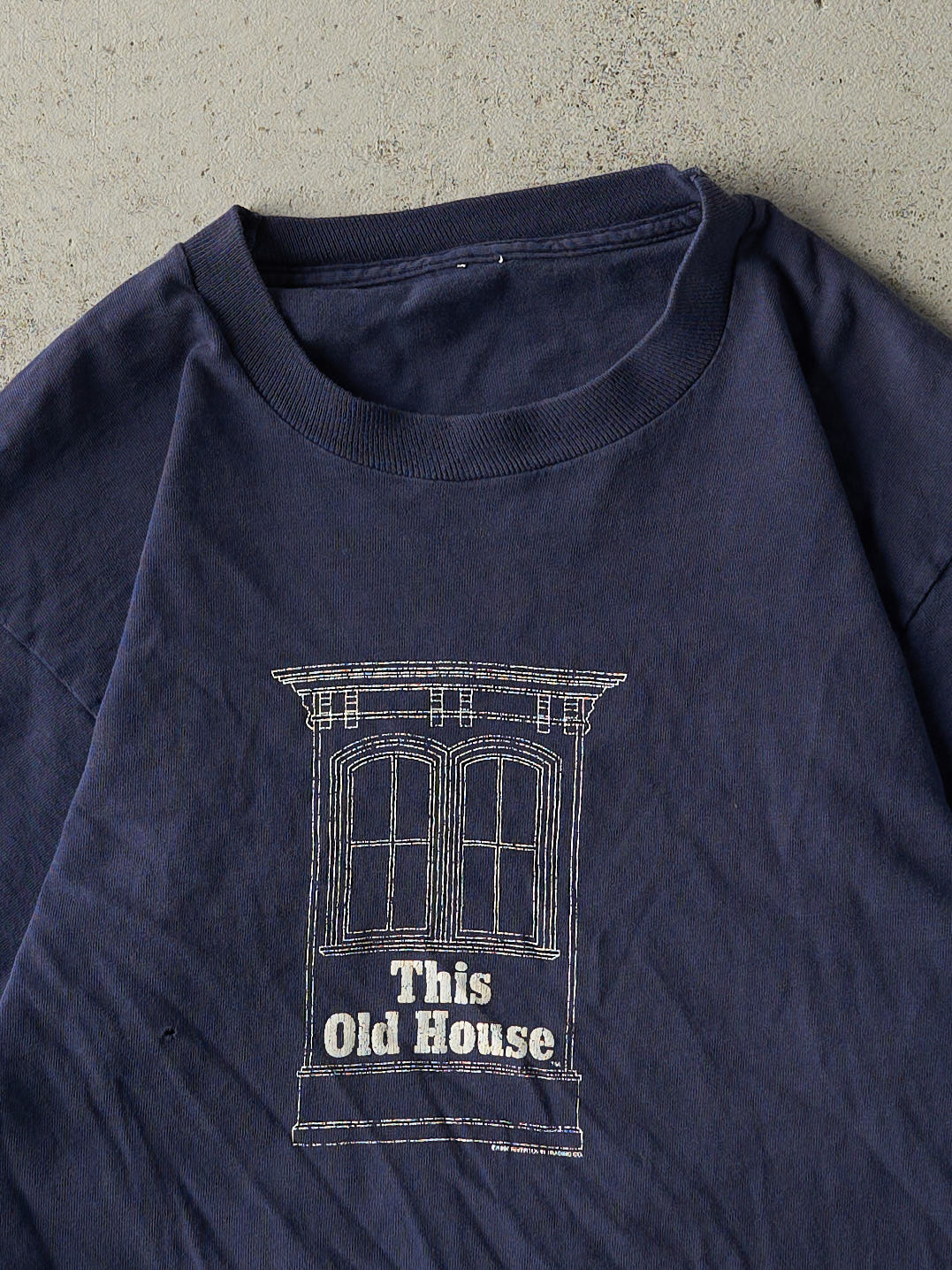 Vintage 90s Navy Blue This Old House Single Stitch Tee (M/L)