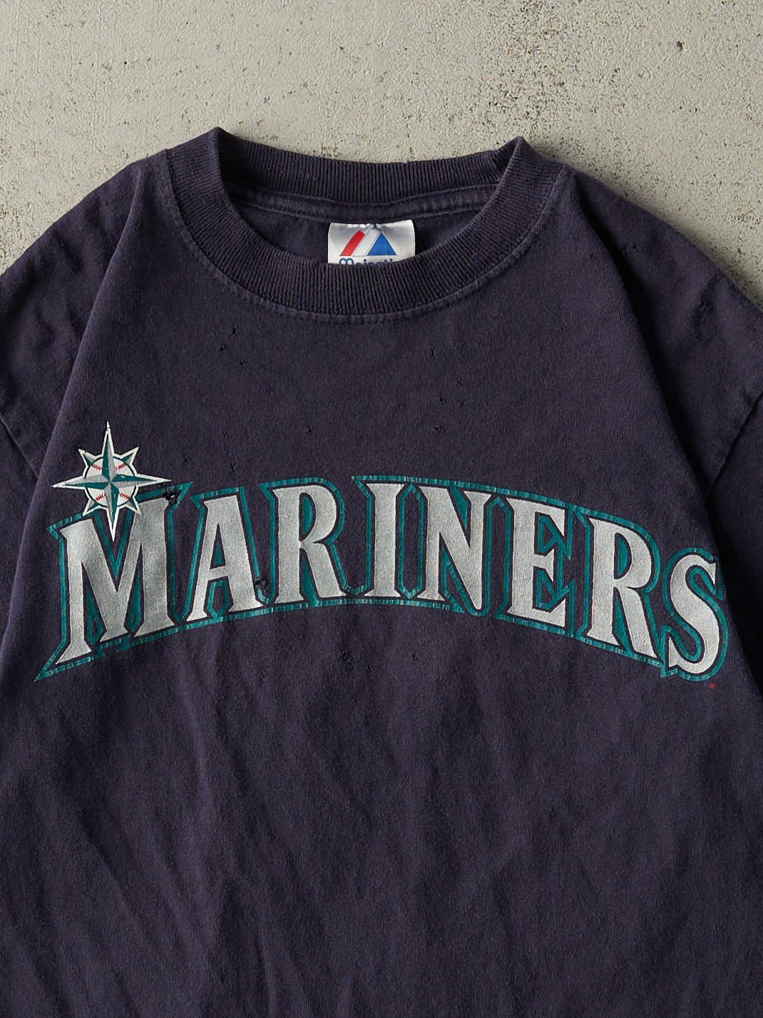 Vintage Y2K Navy Blue Seattle Mariners #29 Adrián Beltré Pérez Player Tee (S/M)