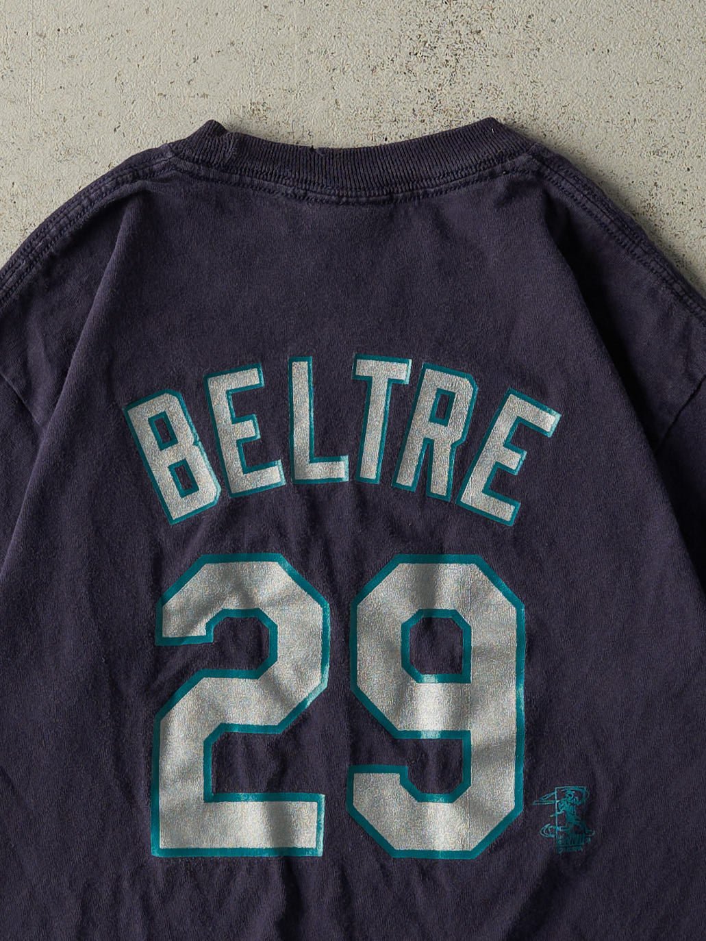 Vintage Y2K Navy Blue Seattle Mariners #29 Adrián Beltré Pérez Player Tee (S/M)