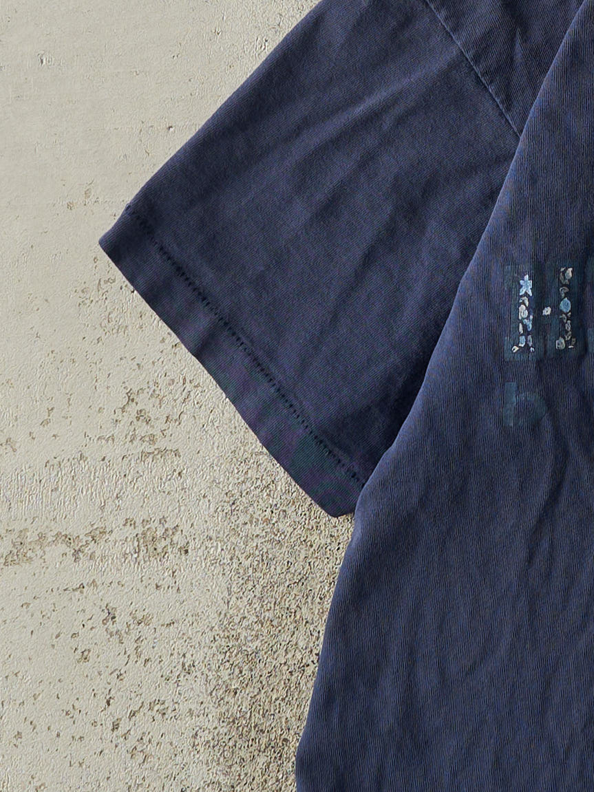 Vintage 90s Navy Blue Higher State Beach Club Single Stitch Tee (L/XL)