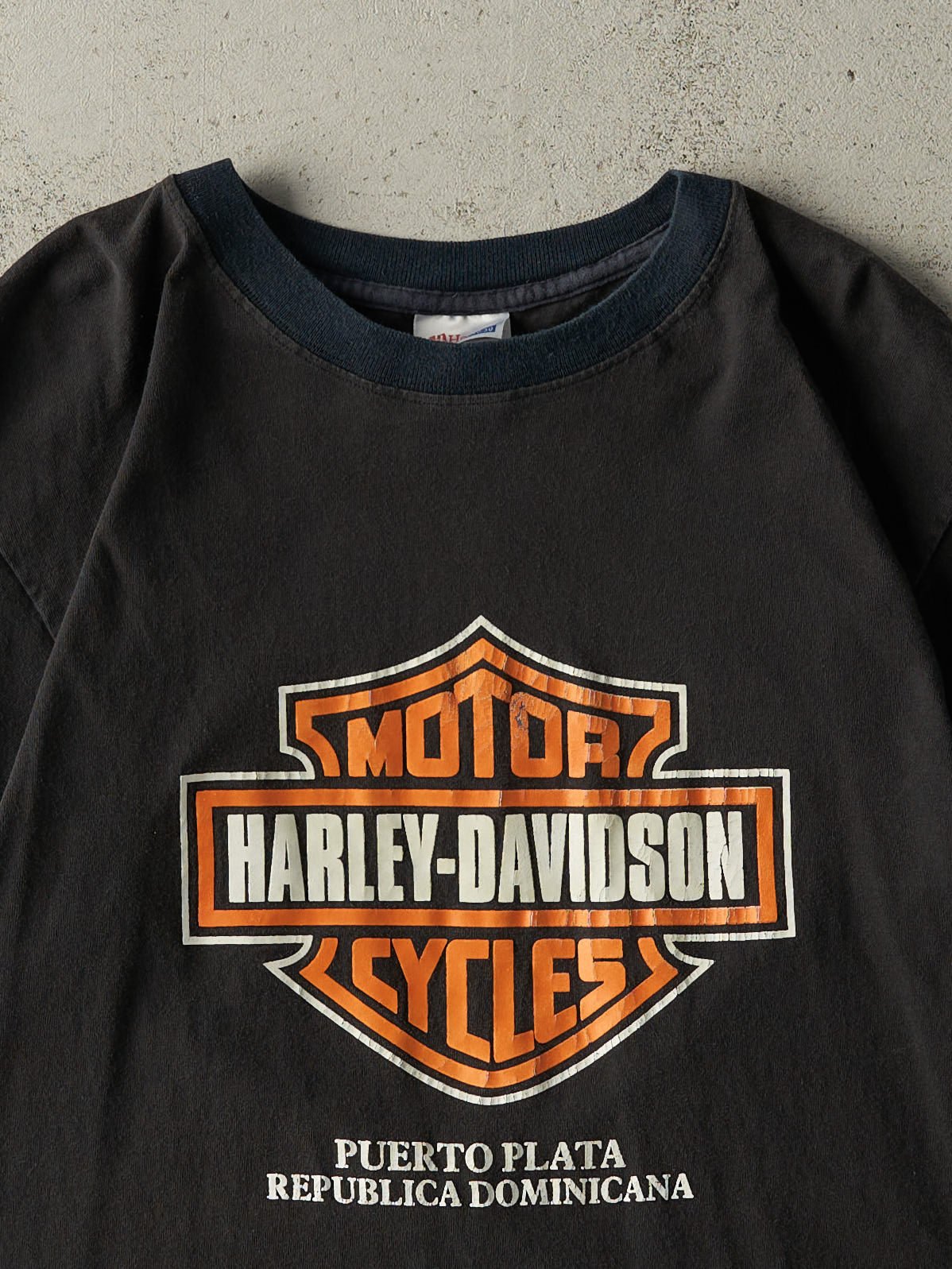 Vintage Y2K Black Puerto Plata Dominican Republic Harley Davidson Tee (L)