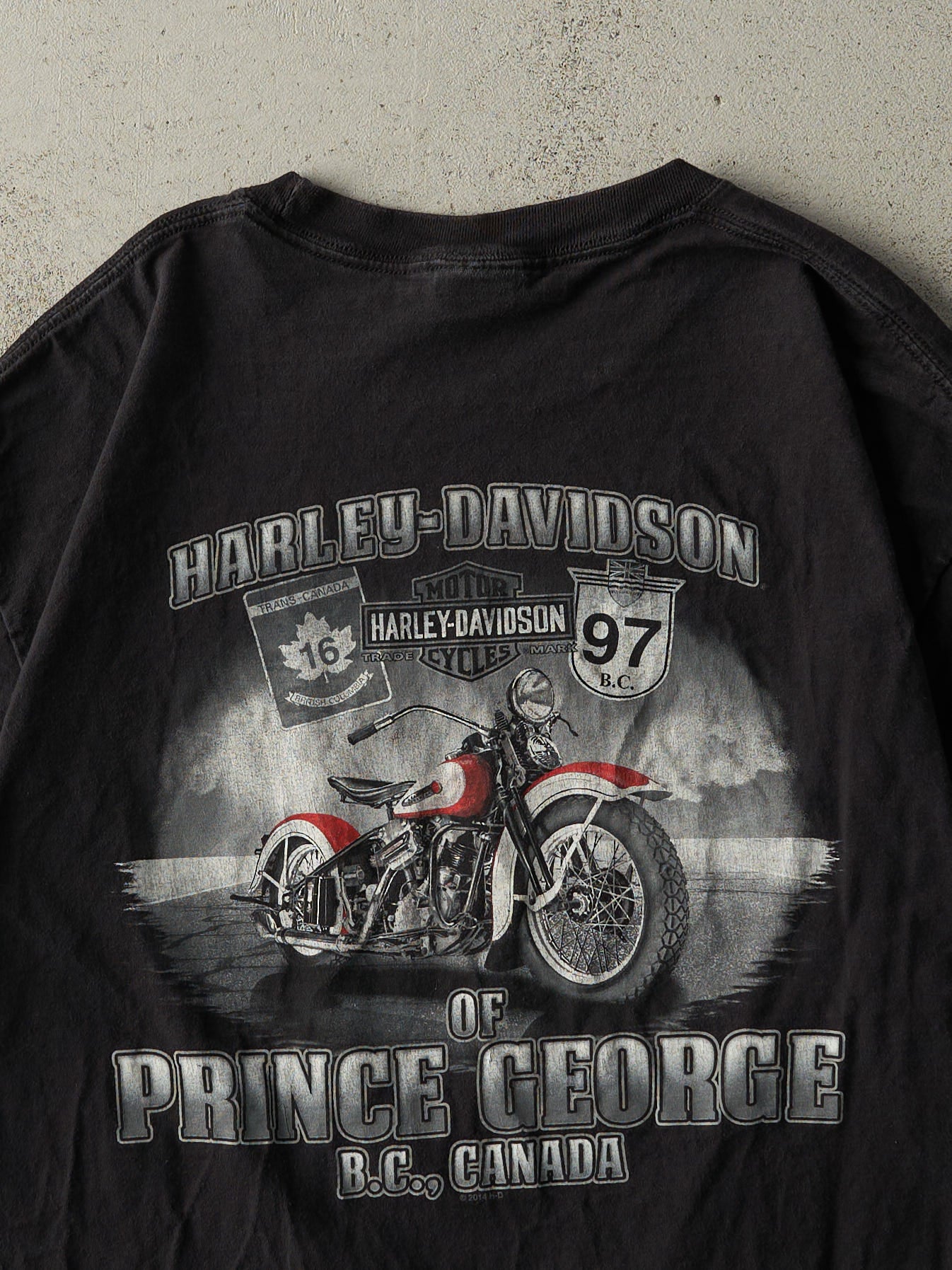 14' Black Prince George BC Harley Davidson Tee (L)