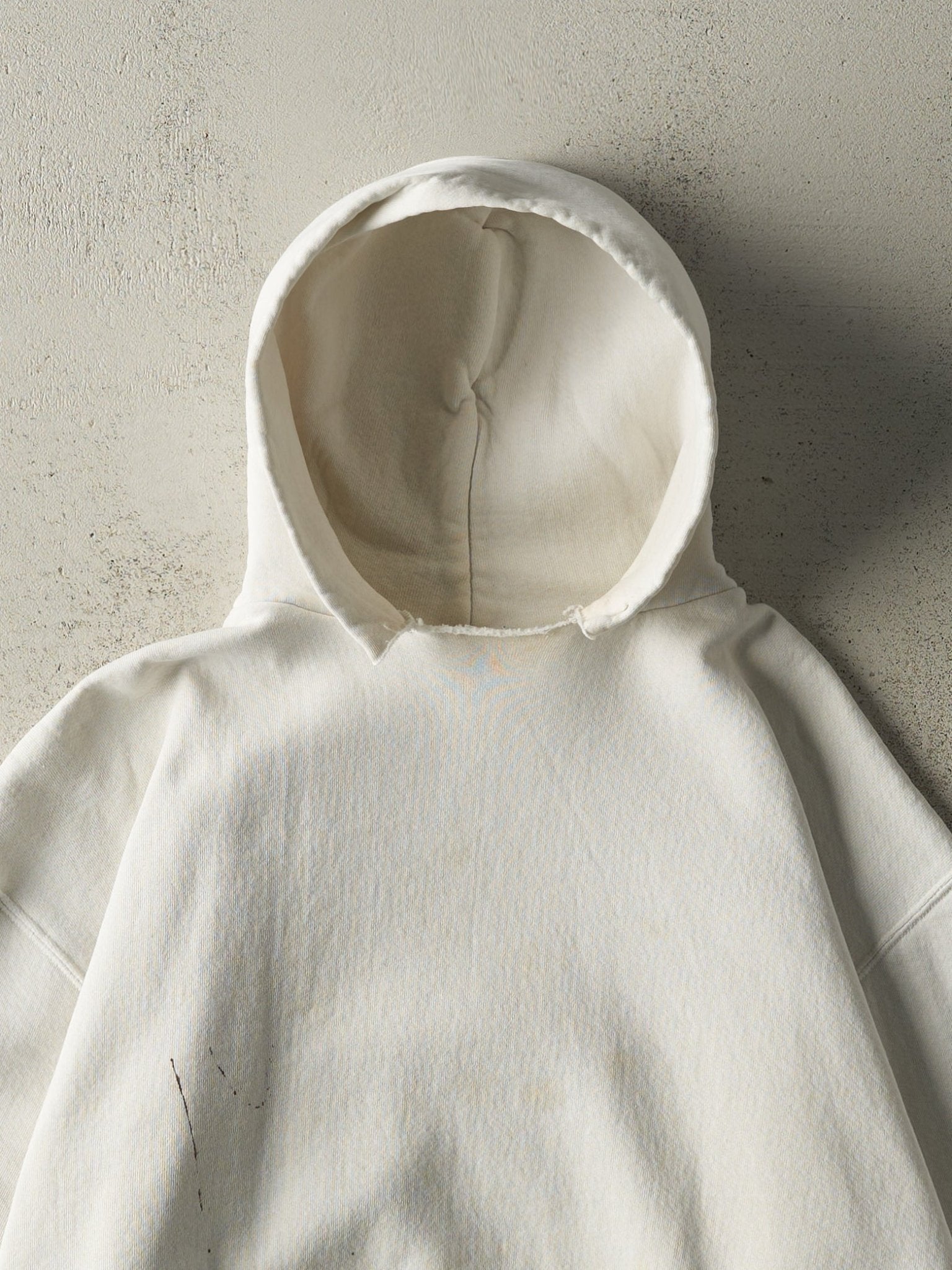 Vintage 90s White Russell Athletic Blank Boxy Hoodie (L)