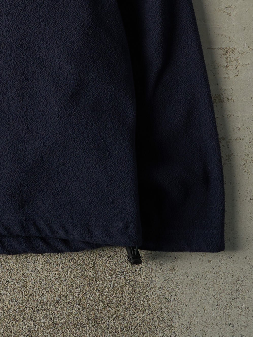 Vintage Y2K Navy Blue Embroidered Gap Fleece Quarter Zip (L/XL)