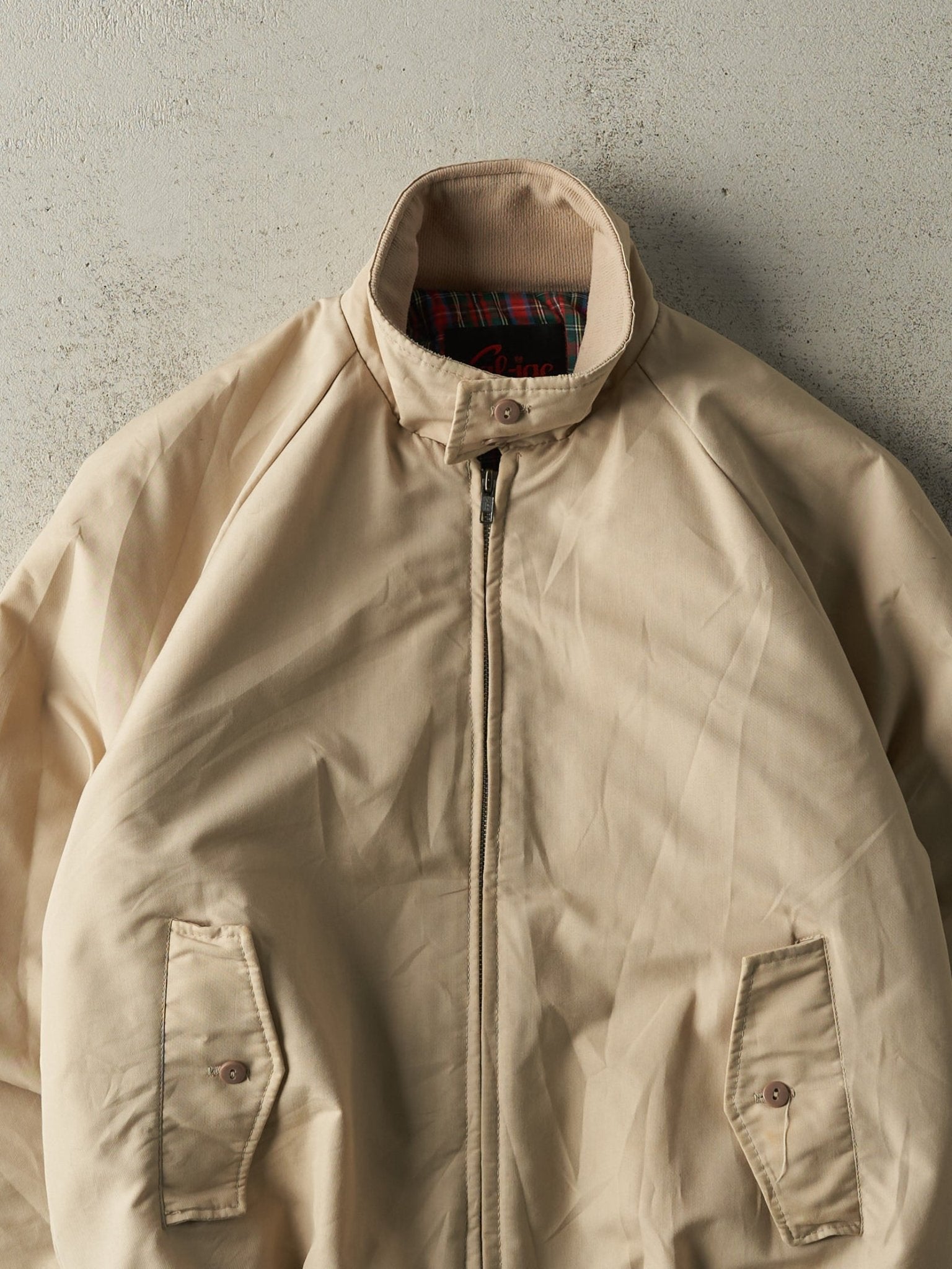 ジャケット・アウター 70s 80s EURO cotton harrington jacket Vintage 1980s Harrington Jacket Large Blue Full Zip Made in