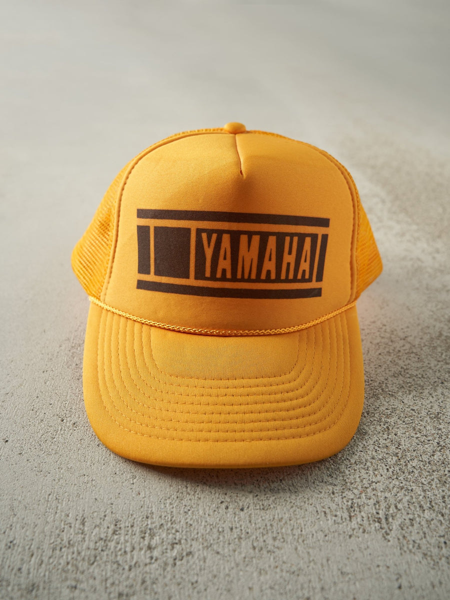 Vintage 80s Yellow Yamaha Foam Trucker Hat