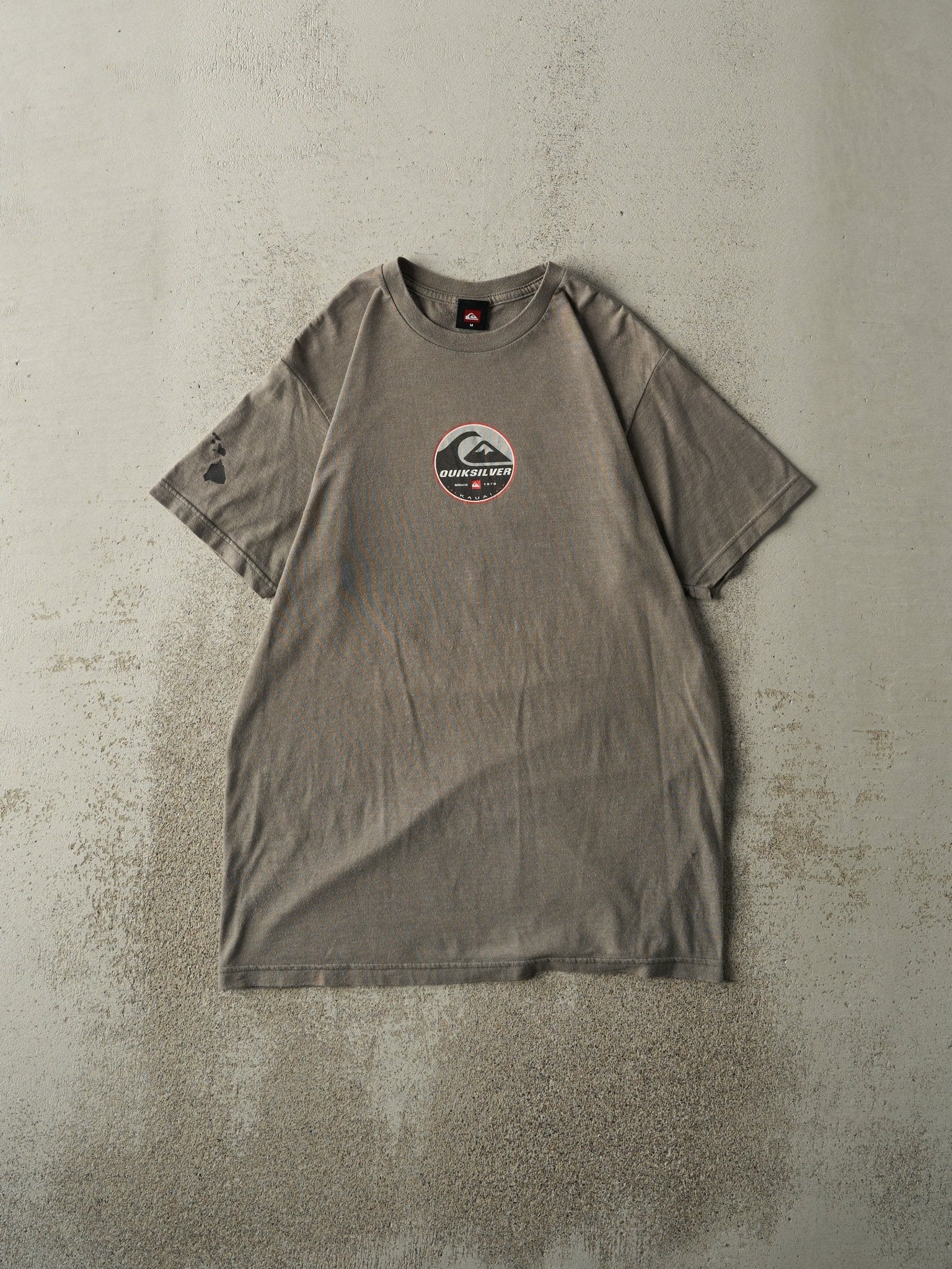 Vintage Y2K Green Quiksilver Logo Tee (S/M)
