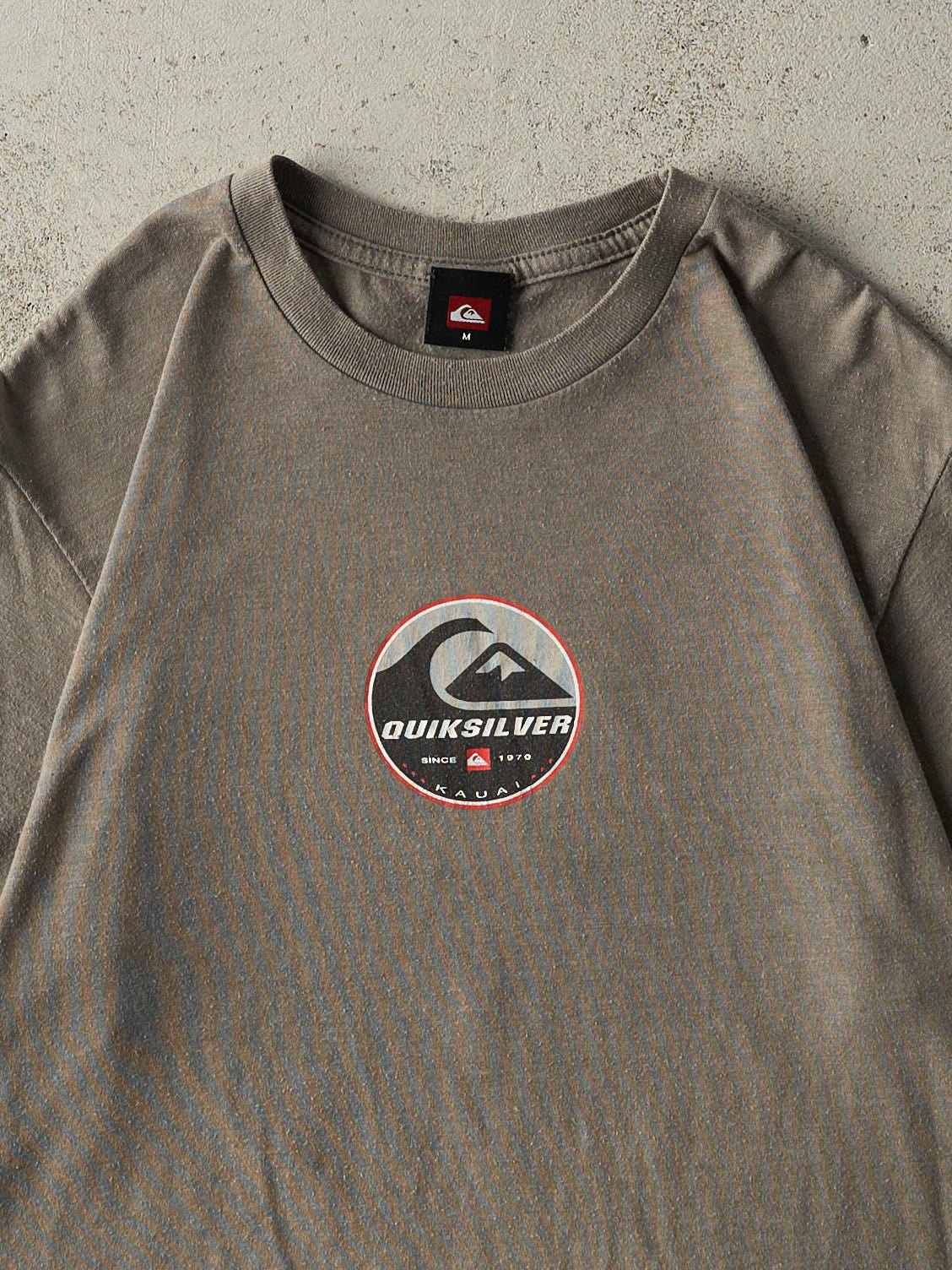 Vintage Y2K Green Quiksilver Logo Tee (S/M)