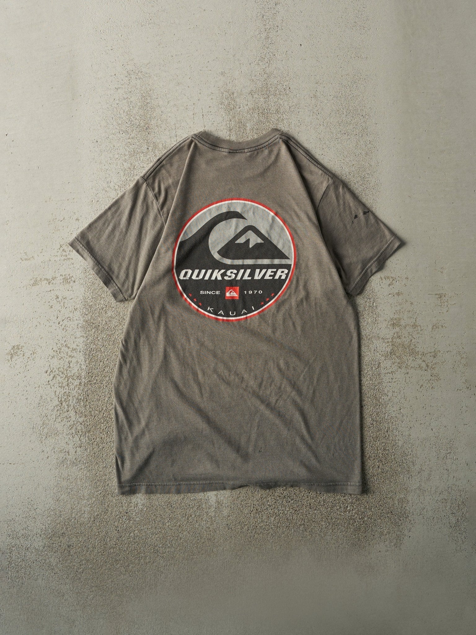 Vintage Y2K Green Quiksilver Logo Tee (S/M)