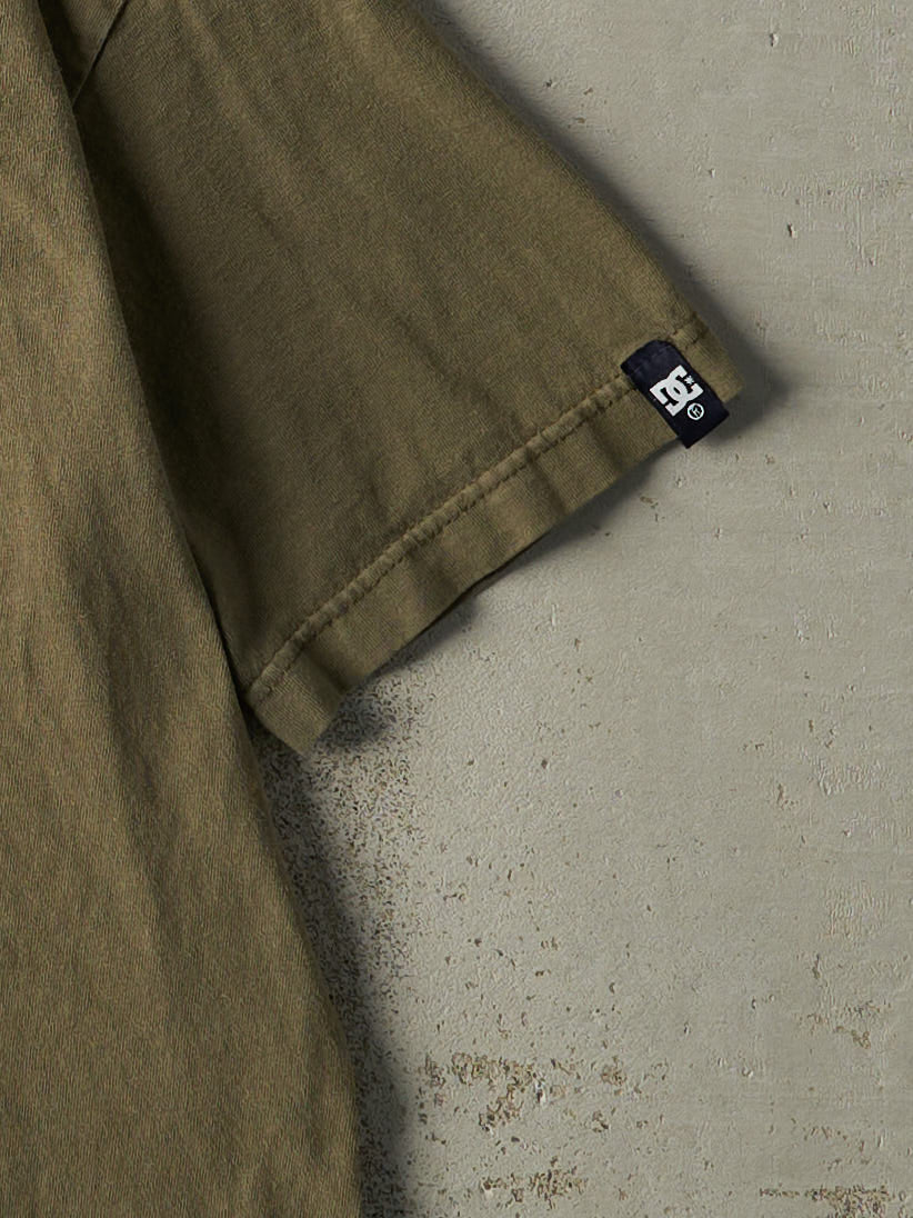 Vintage Y2K Green DC Shoes Logo Tee (M/L)