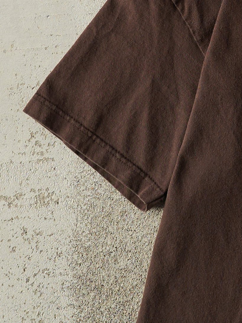 Vintage Y2K Brown Quiksilver Logo Tee (M)