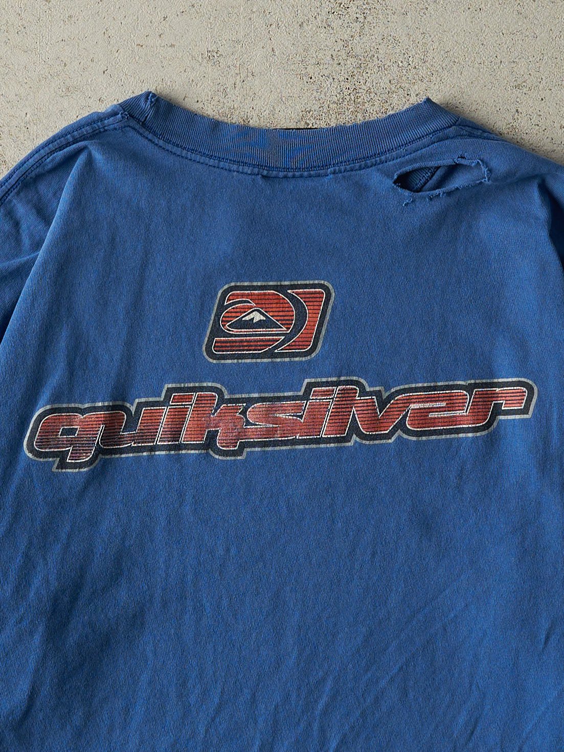 Vintage Y2K Blue Quiksilver Long Sleeve (M)