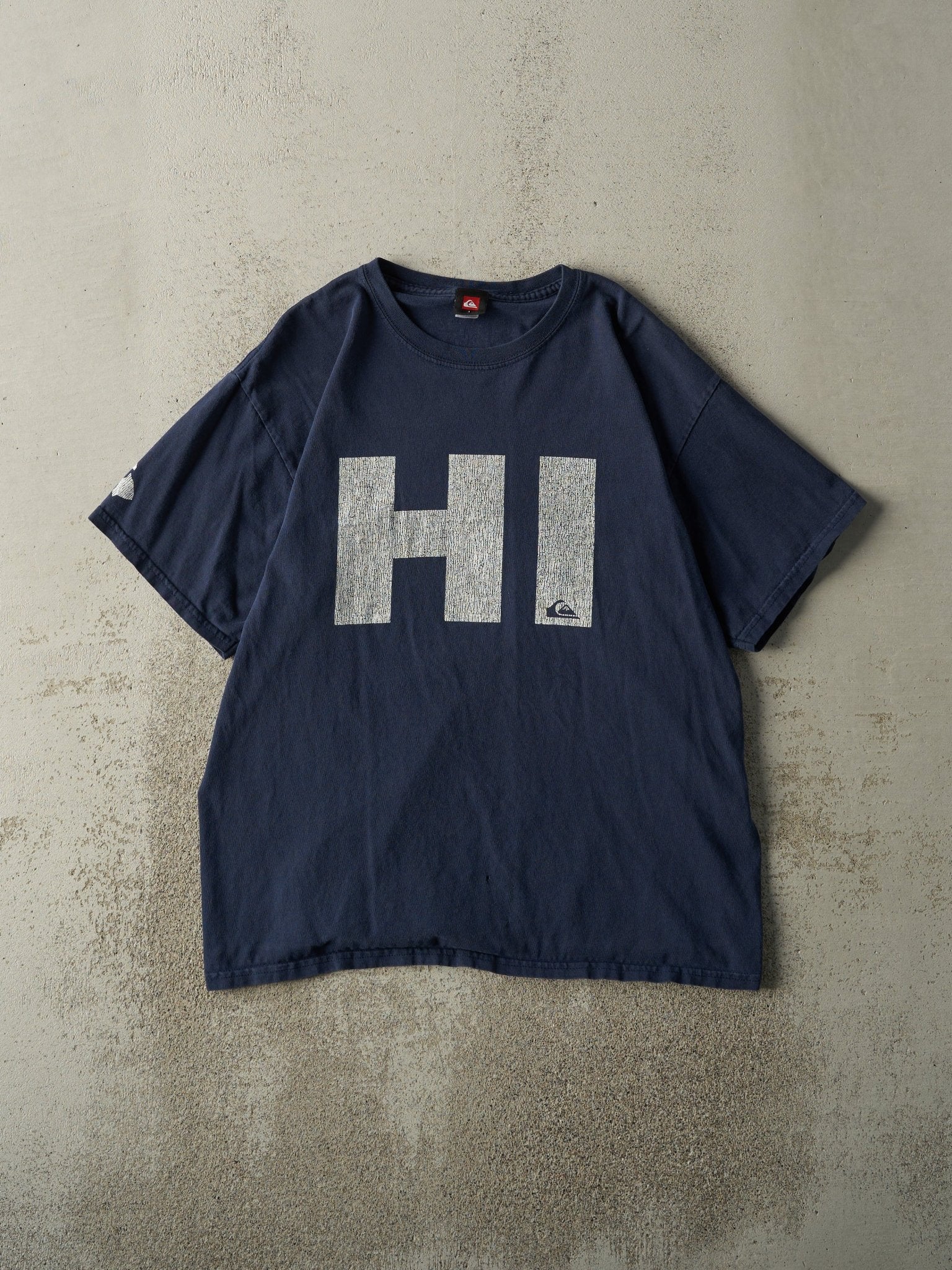 Vintage Y2K Navy Blue Quiksilver Hawaii Tee (M)