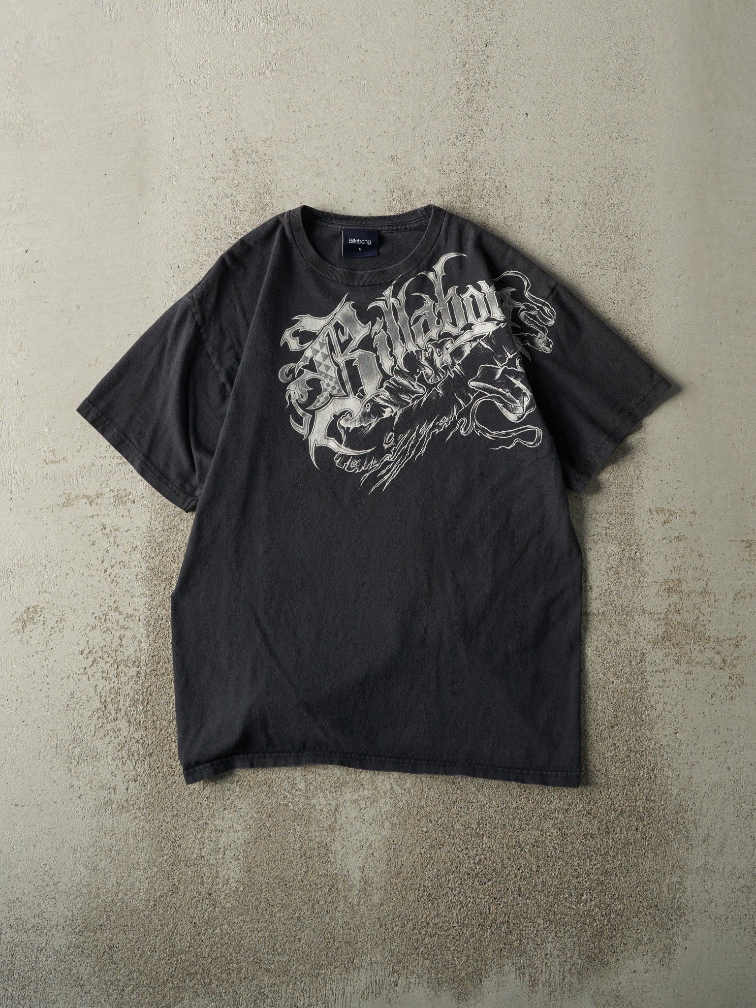 Vintage Y2K Faded Black Billabong Tee (S)