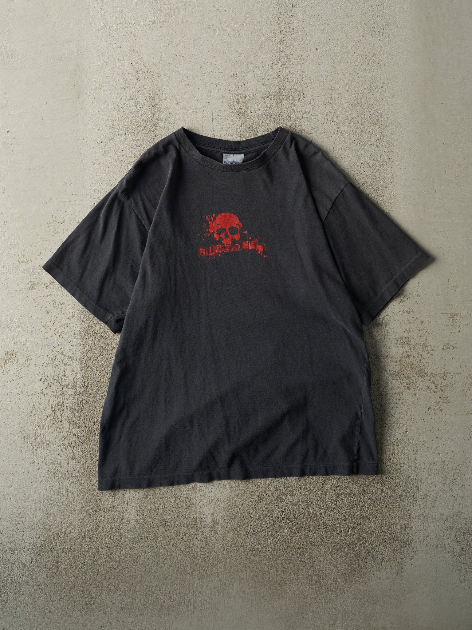 Vintage Y2K Faded Black Ripzone Tee (M)