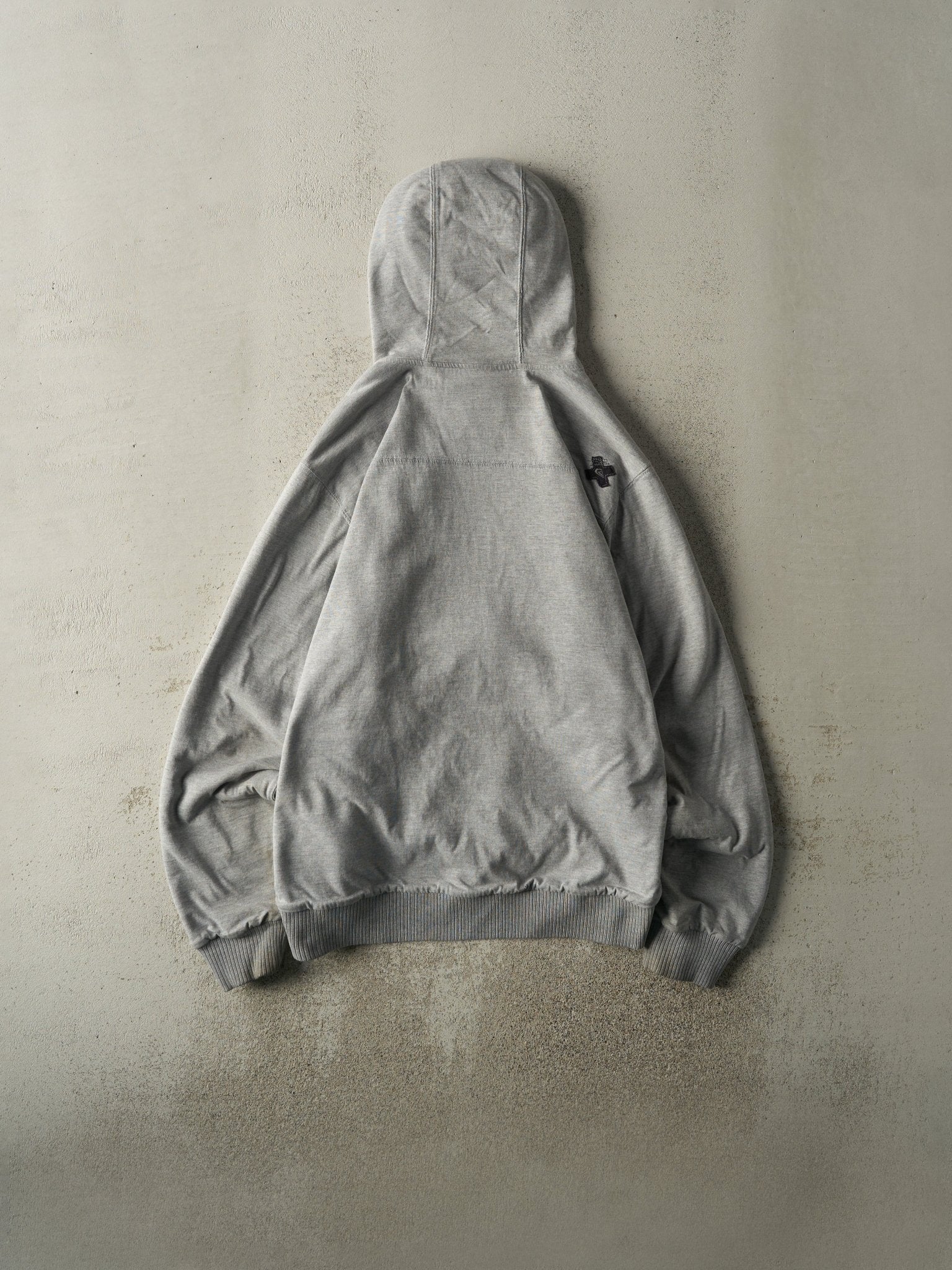 Vintage Y2K Grey Quiksilver Fleece Lined Zip Up Hoodie (L 