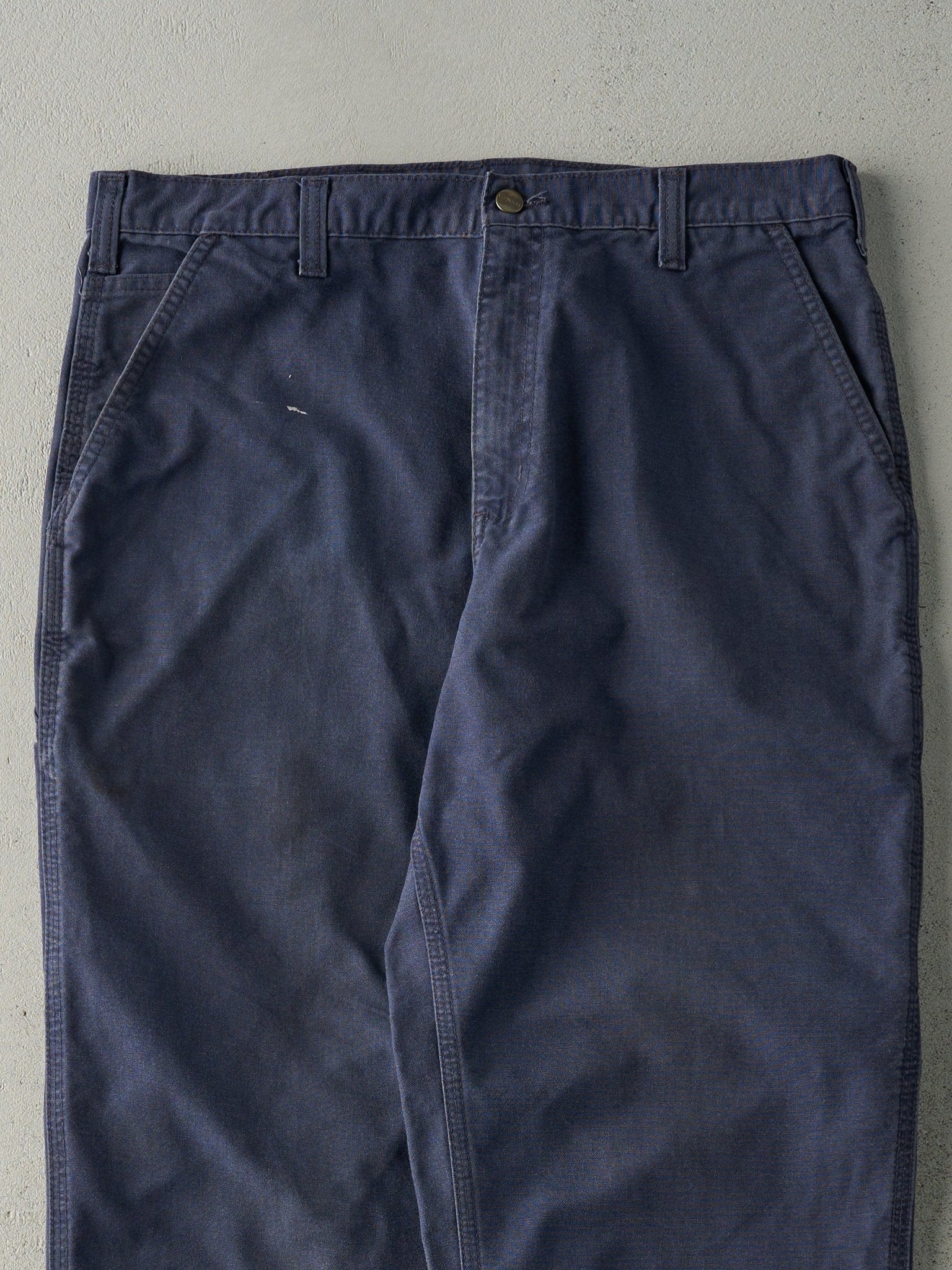 Vintage Y2K Navy Blue Dungaree Fit Carhartt Work Pants (36x32.5)
