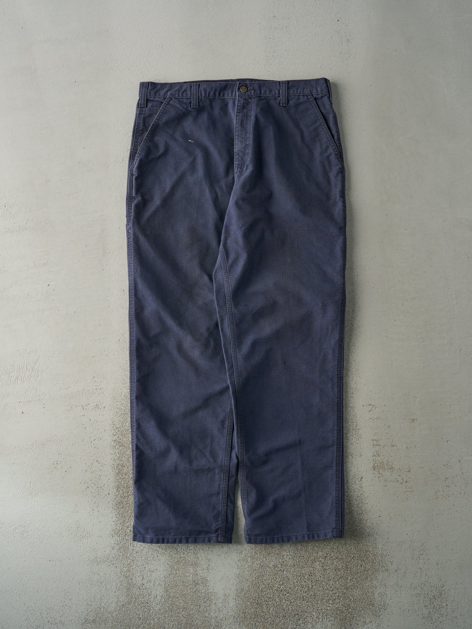 Vintage Y2K Navy Blue Dungaree Fit Carhartt Work Pants (36x32.5)