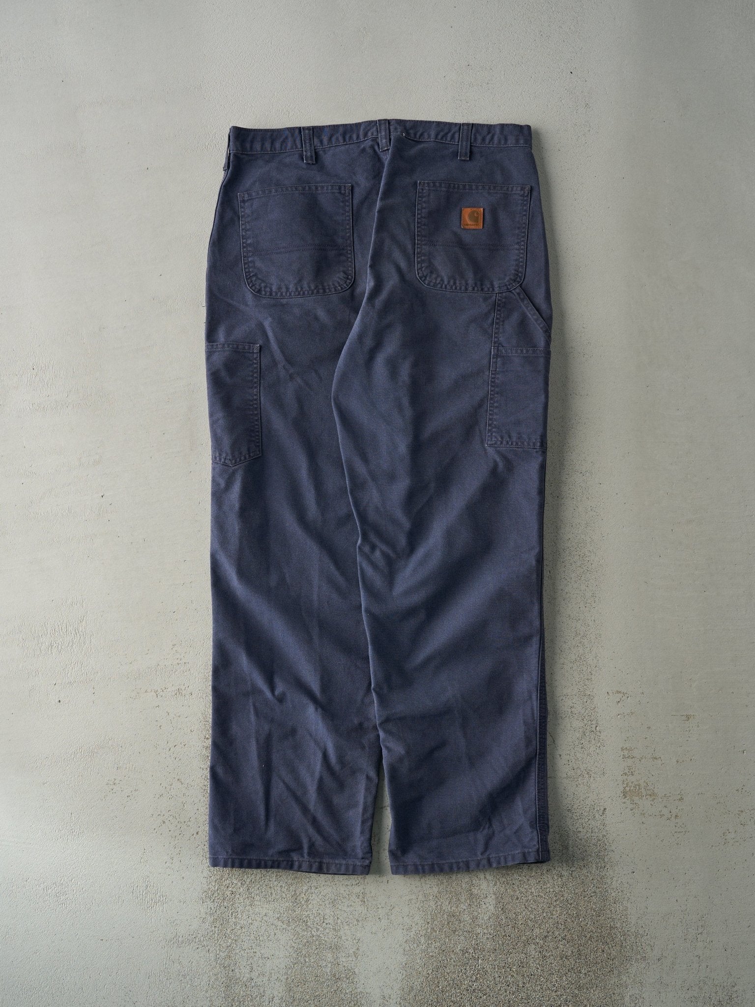 Vintage Y2K Navy Blue Dungaree Fit Carhartt Work Pants (36x32.5)