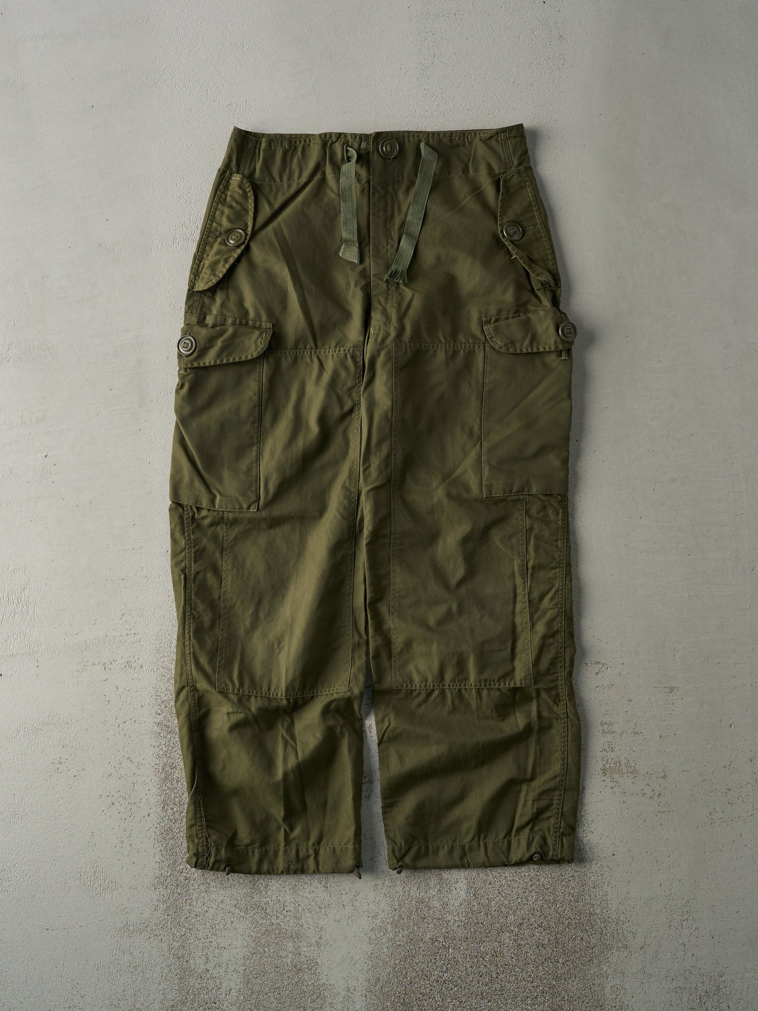 Vintage 90s Army Green Parachute Military Pants (32x29)