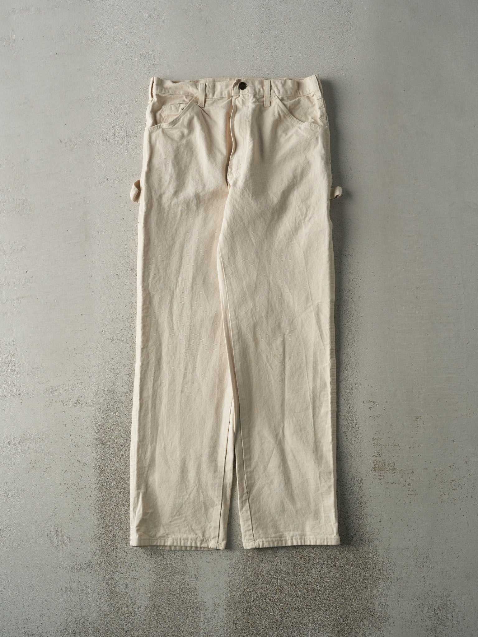 Vintage 90s Beige Dickies Light Weight Carpenter Pants (31x31.5)