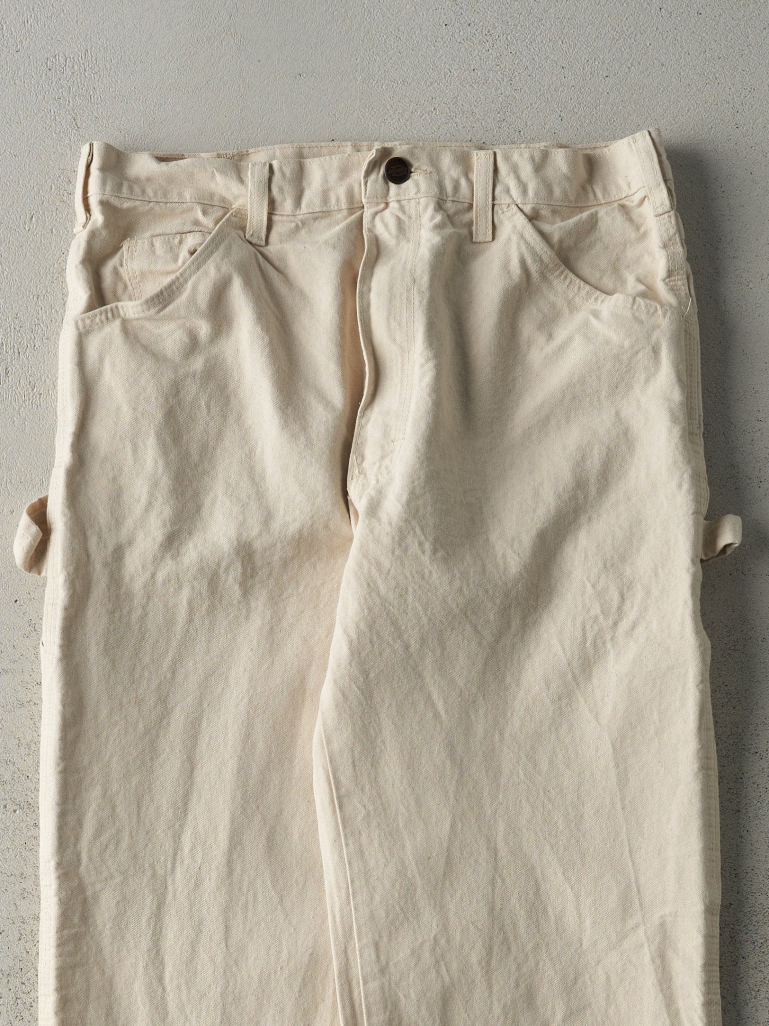 Vintage 90s Beige Dickies Light Weight Carpenter Pants (31x31.5)