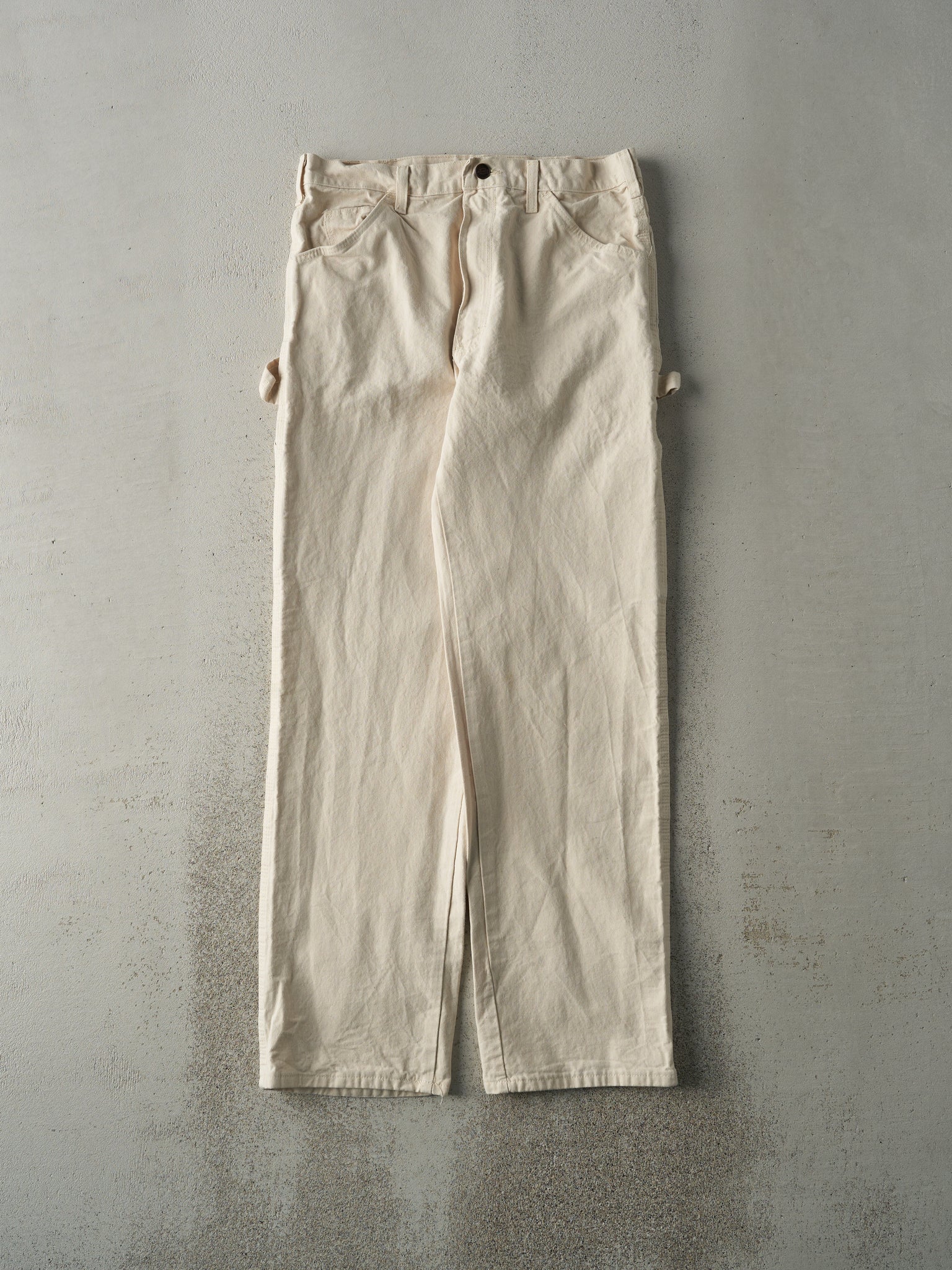 Vintage 90s Beige Dickies Light Weight Carpenter Pants (31x31.5)