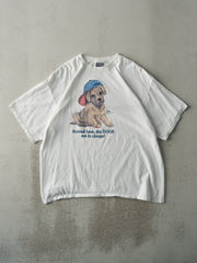 Vintage 90s White "The Dogs Are In Charge" Tee (L)