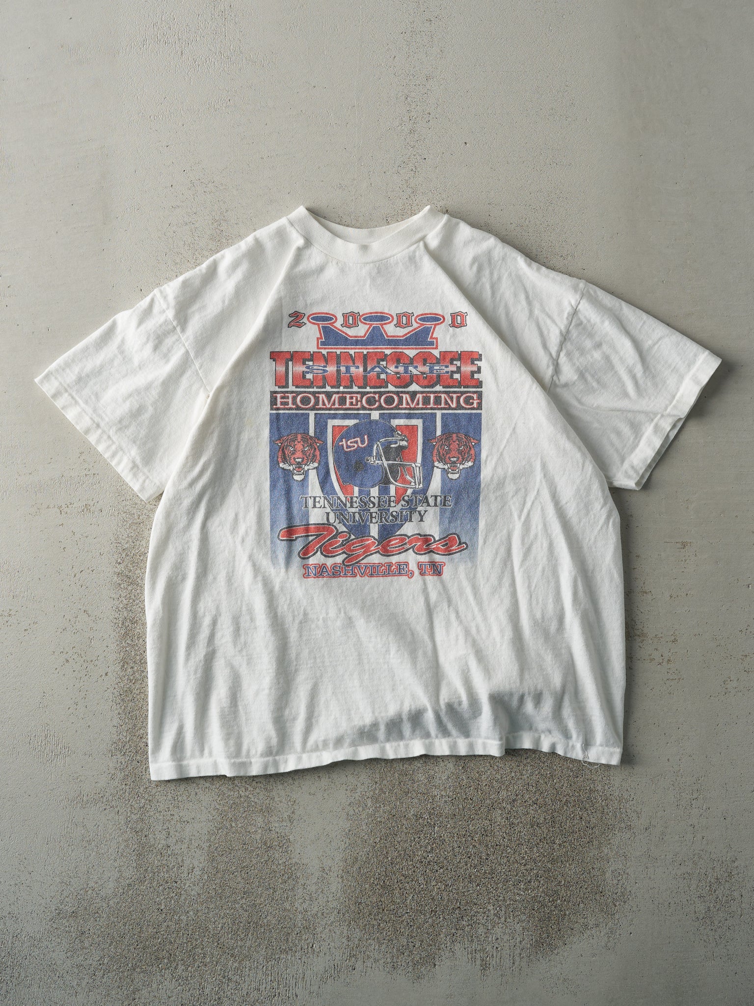 Vintage 00' White Tennessee State University Homecoming Single Stitch Tee (L)