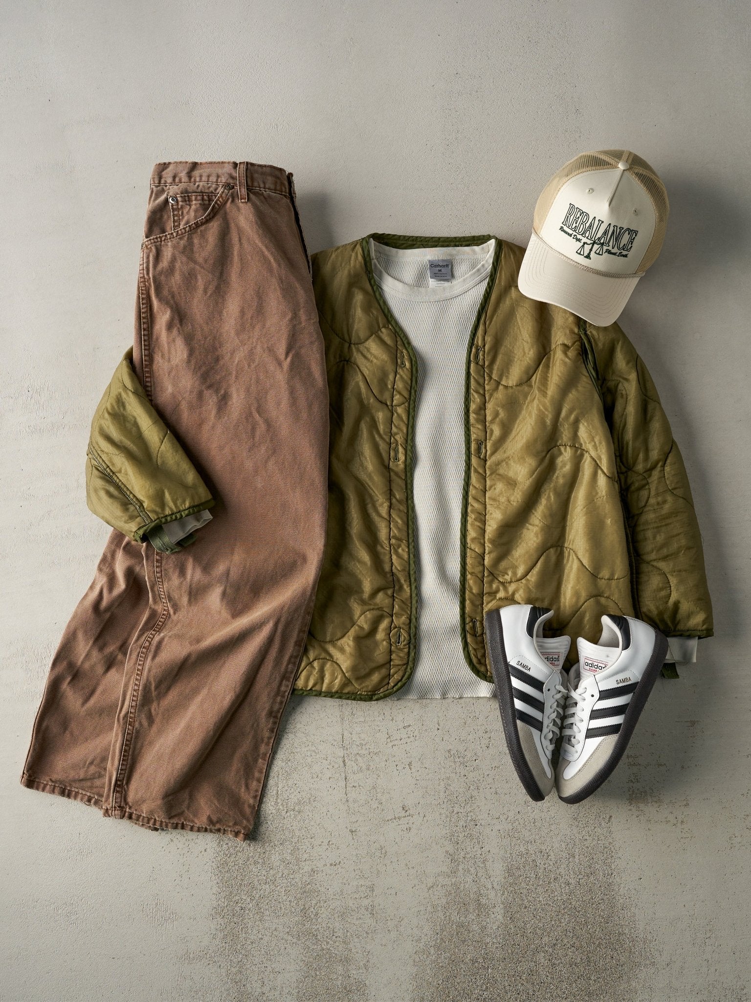 Vintage Y2K Faded Brown Dickies Work Pants (34x29.5)