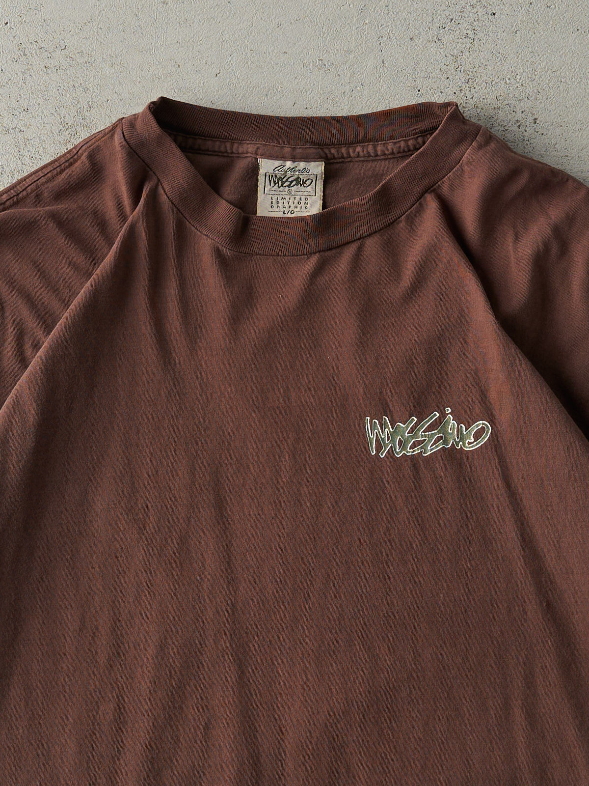 Vintage 90s Chocolate Brown Mossimo Skater Single Stitch Tee (M/L)