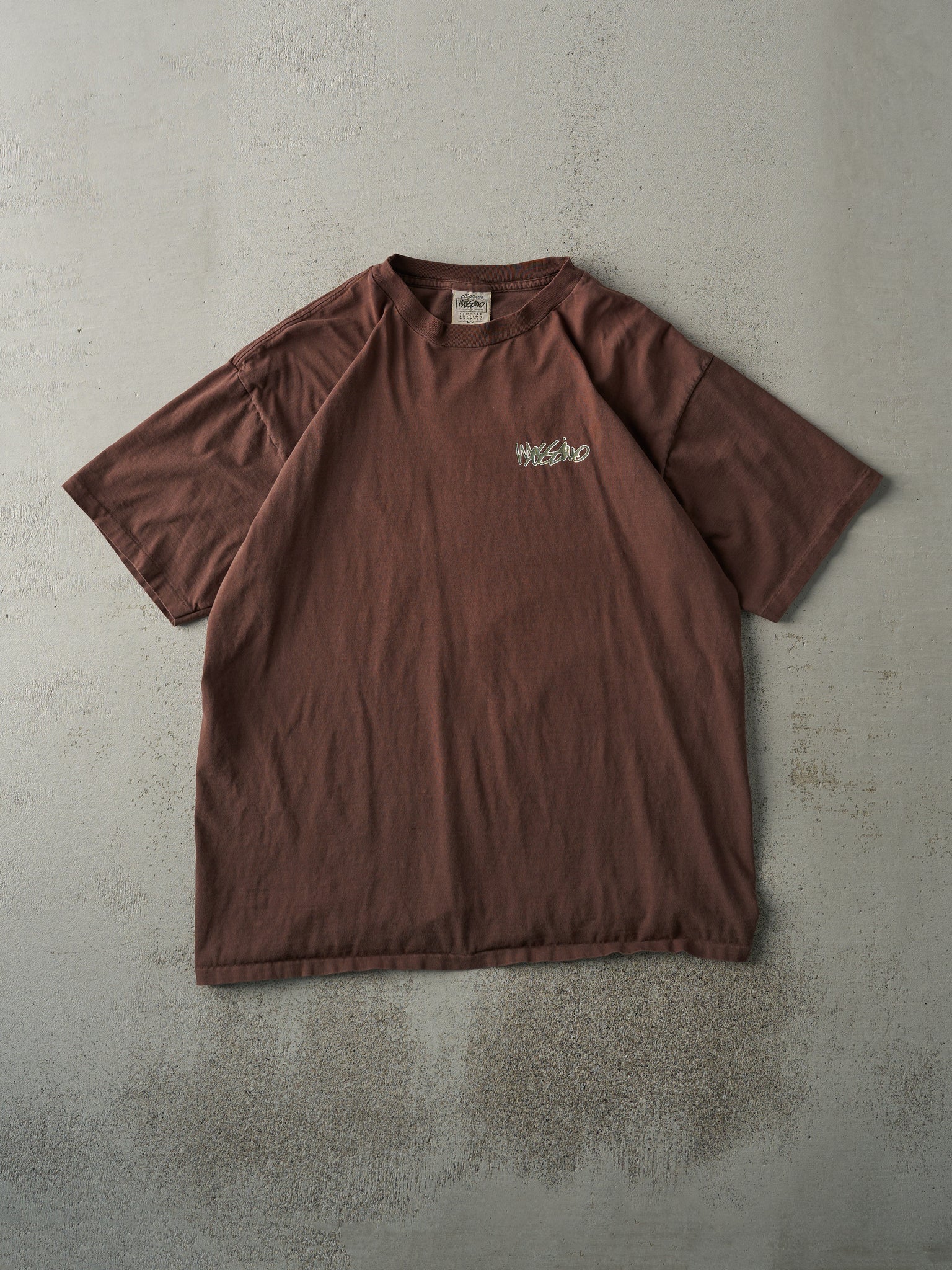 Vintage 90s Chocolate Brown Mossimo Skater Single Stitch Tee (M/L)