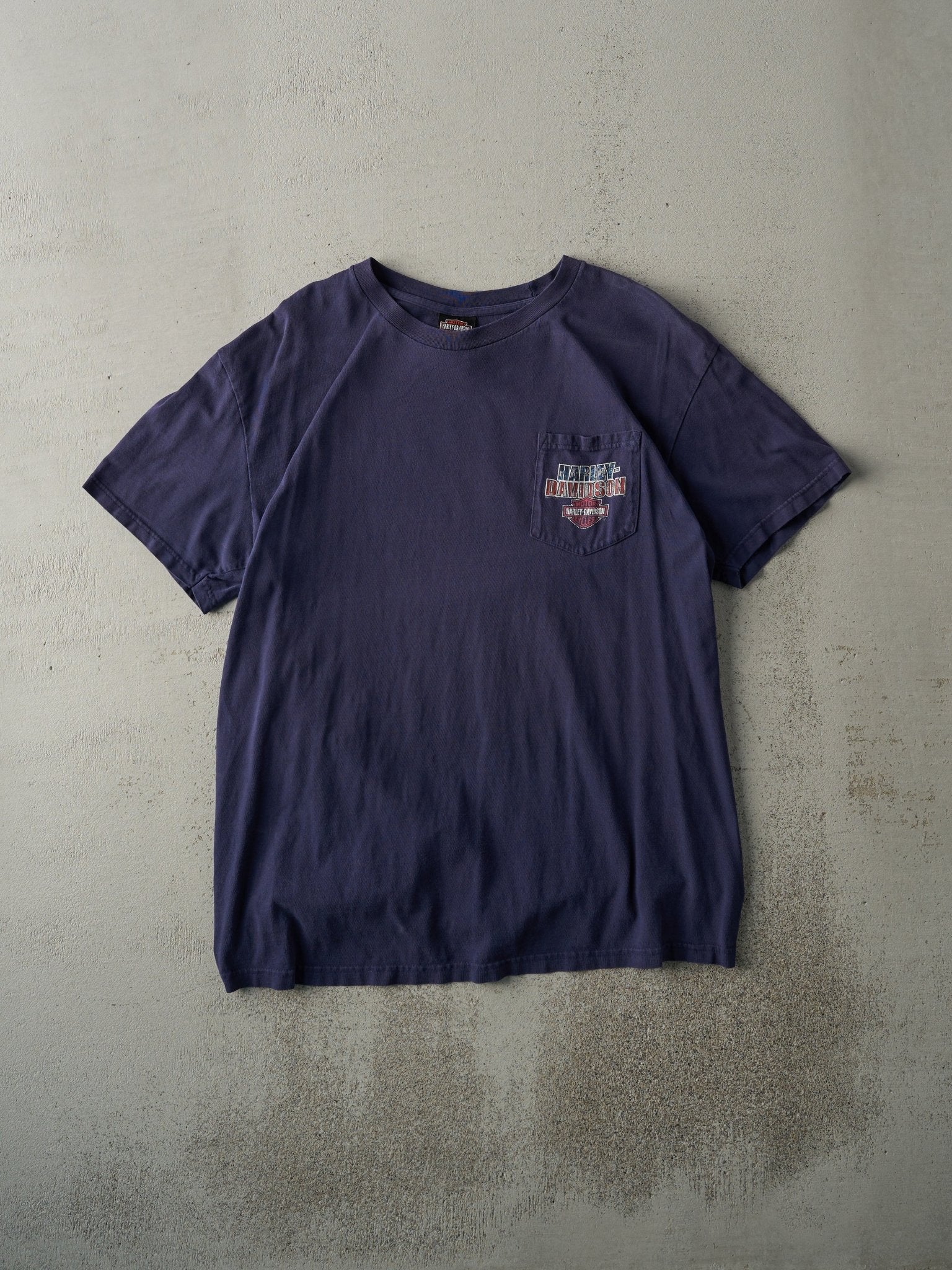 Vintage 11' Navy Blue Lexington KY Harley Davidson Pocket Tee (M)