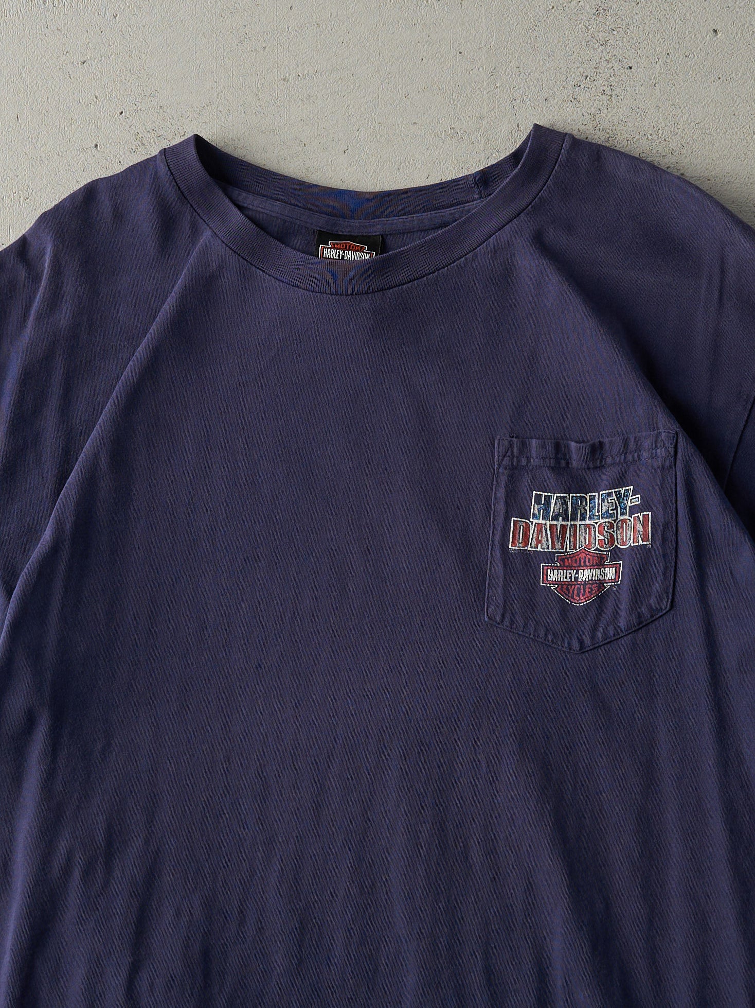 Vintage 11' Navy Blue Lexington KY Harley Davidson Pocket Tee (M)