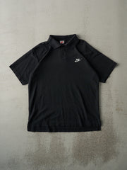 Vintage 90s Black Nike Golf Bootleg Collared Tee (M)