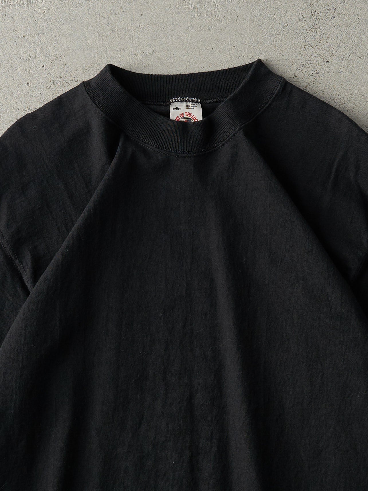 Vintage 90s Black Blank Tee (M/L)