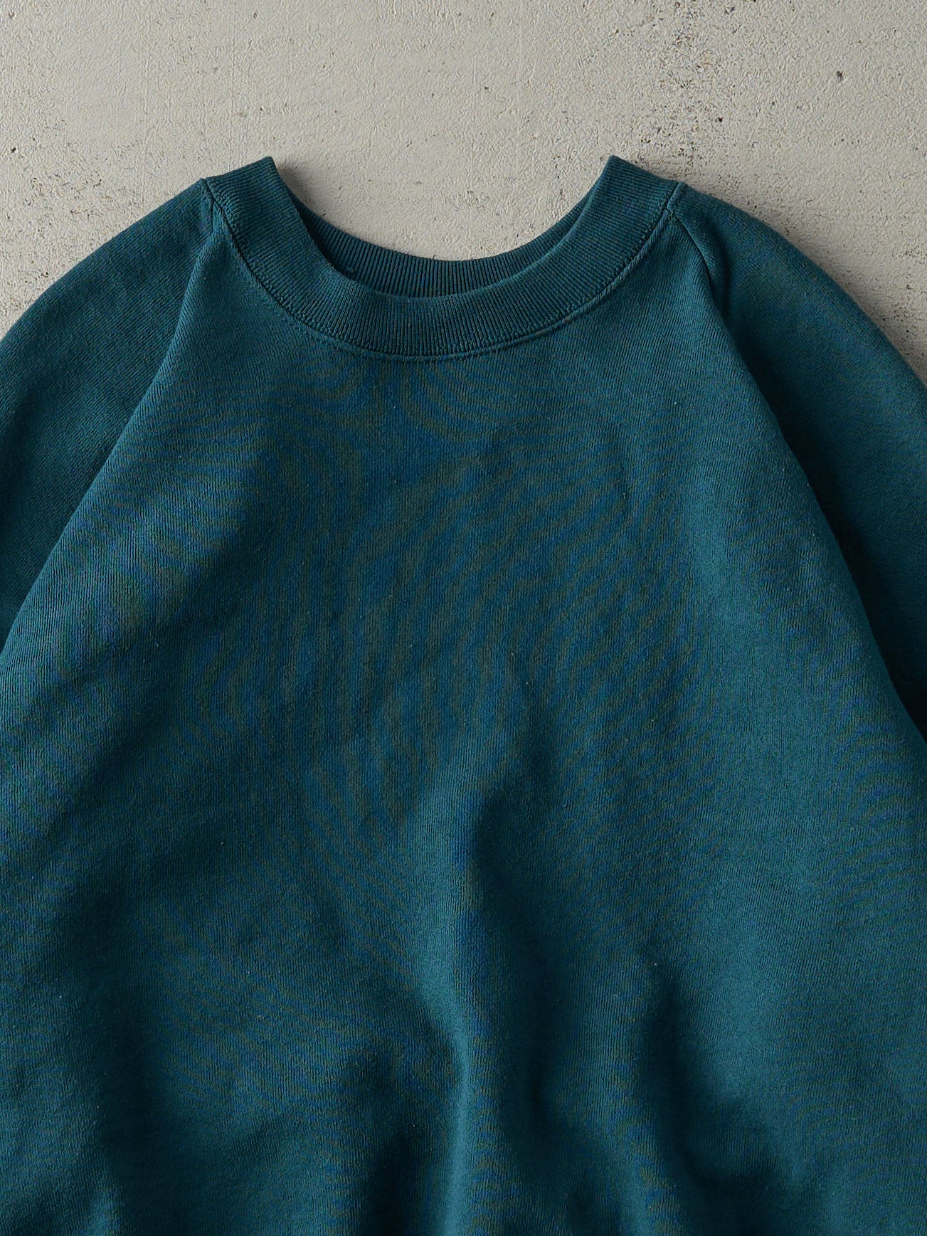 Vintage 80s Teal Blank Boxy Crewneck (M)