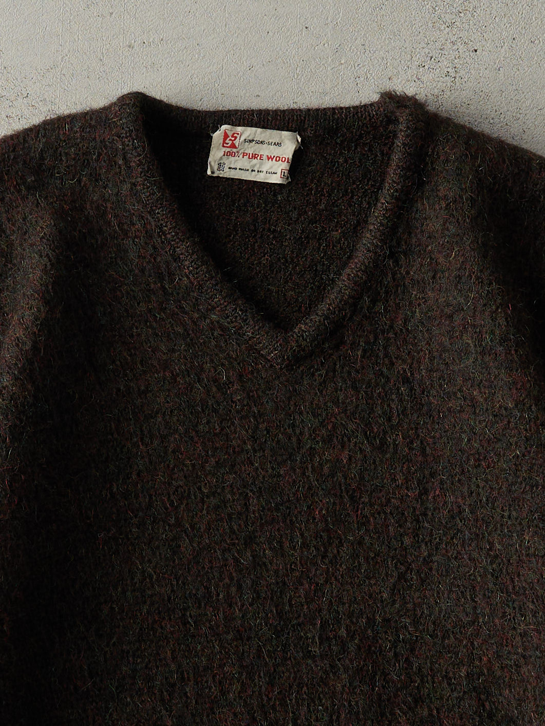 Vintage 80s Brown Wool Pullover (M)