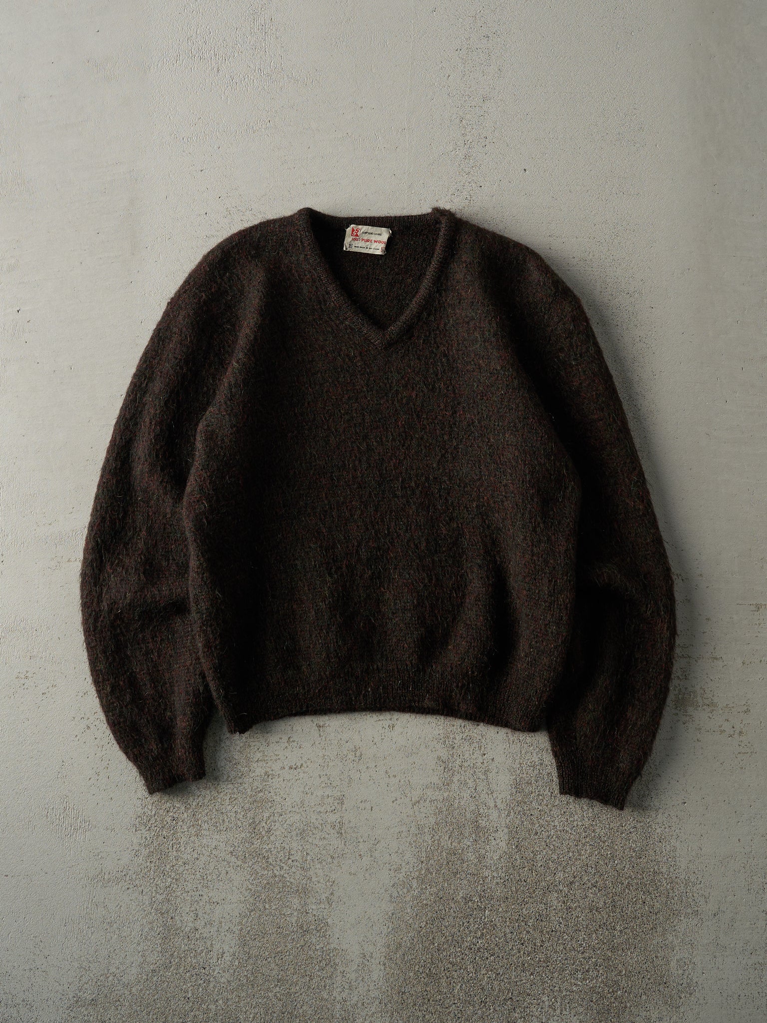 Vintage 80s Brown Wool Pullover (M)