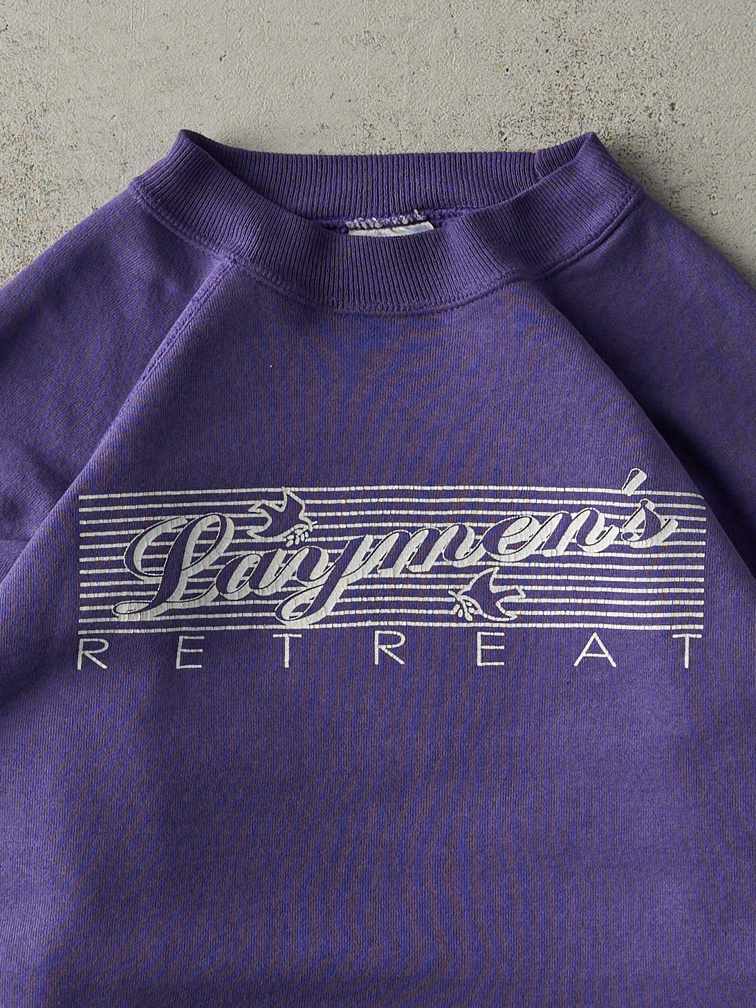 Vintage 90s Purple Laymen's Retreat Crewneck (M)