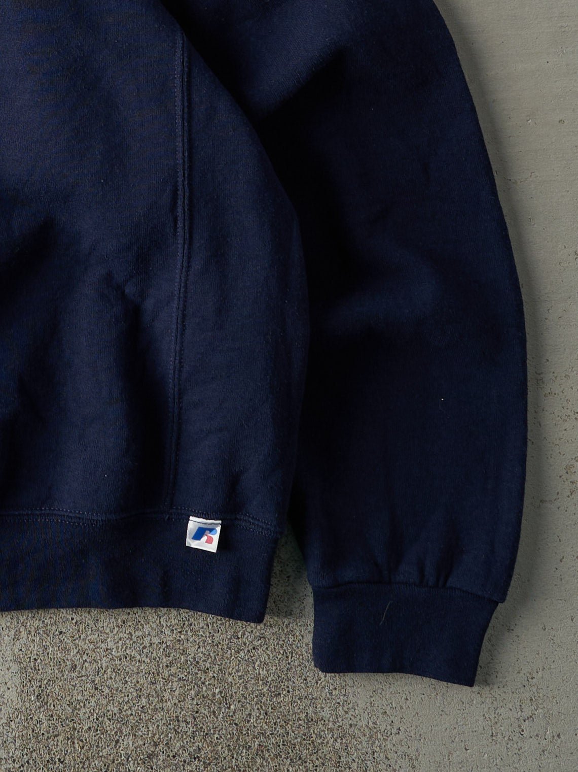 Vintage Y2K Navy Blue Russell Athletic Blank Crewneck (L)