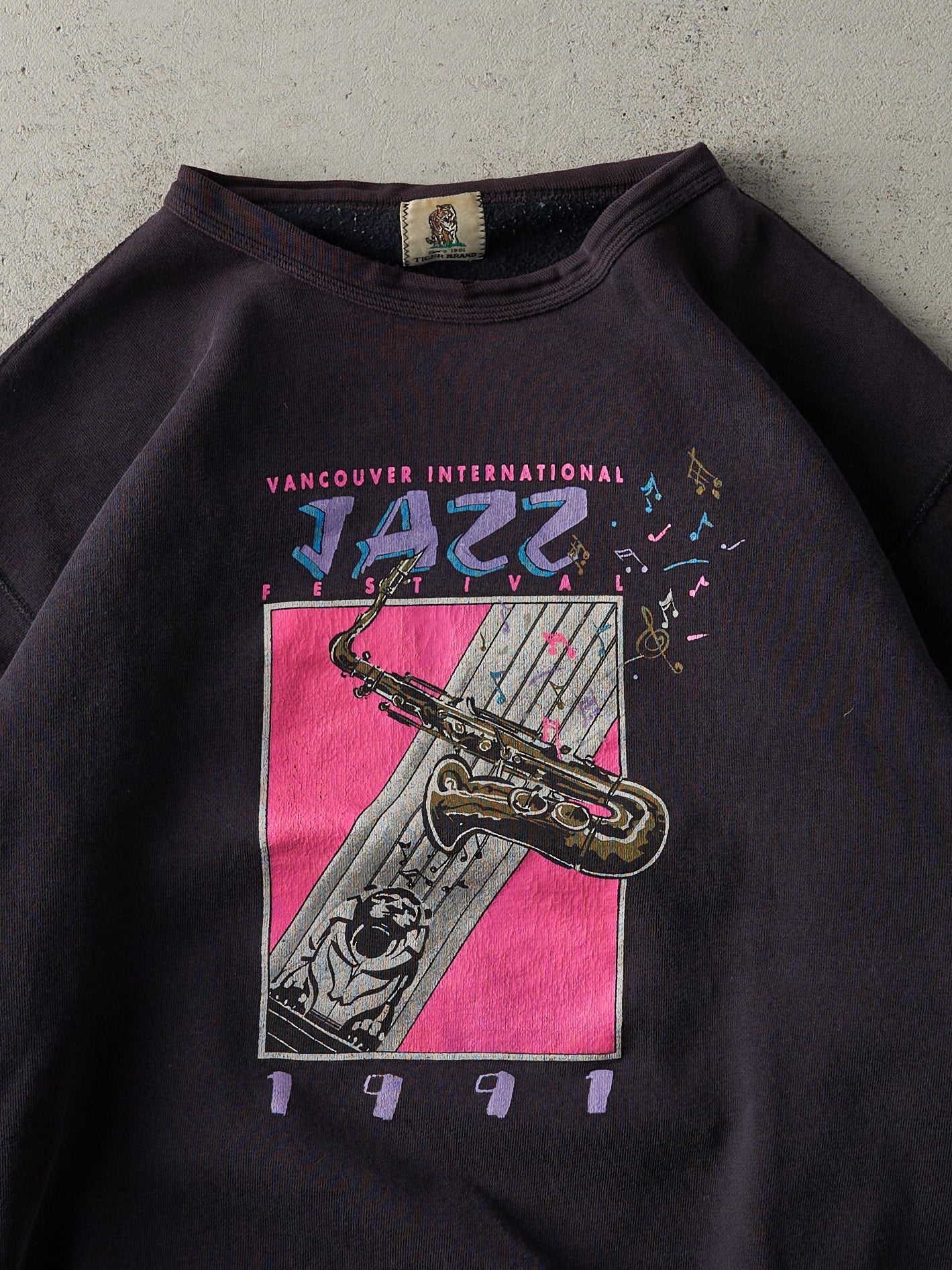 Vintage 91' Black Vancouver International Jazz Festival Boxy Crewneck (L)