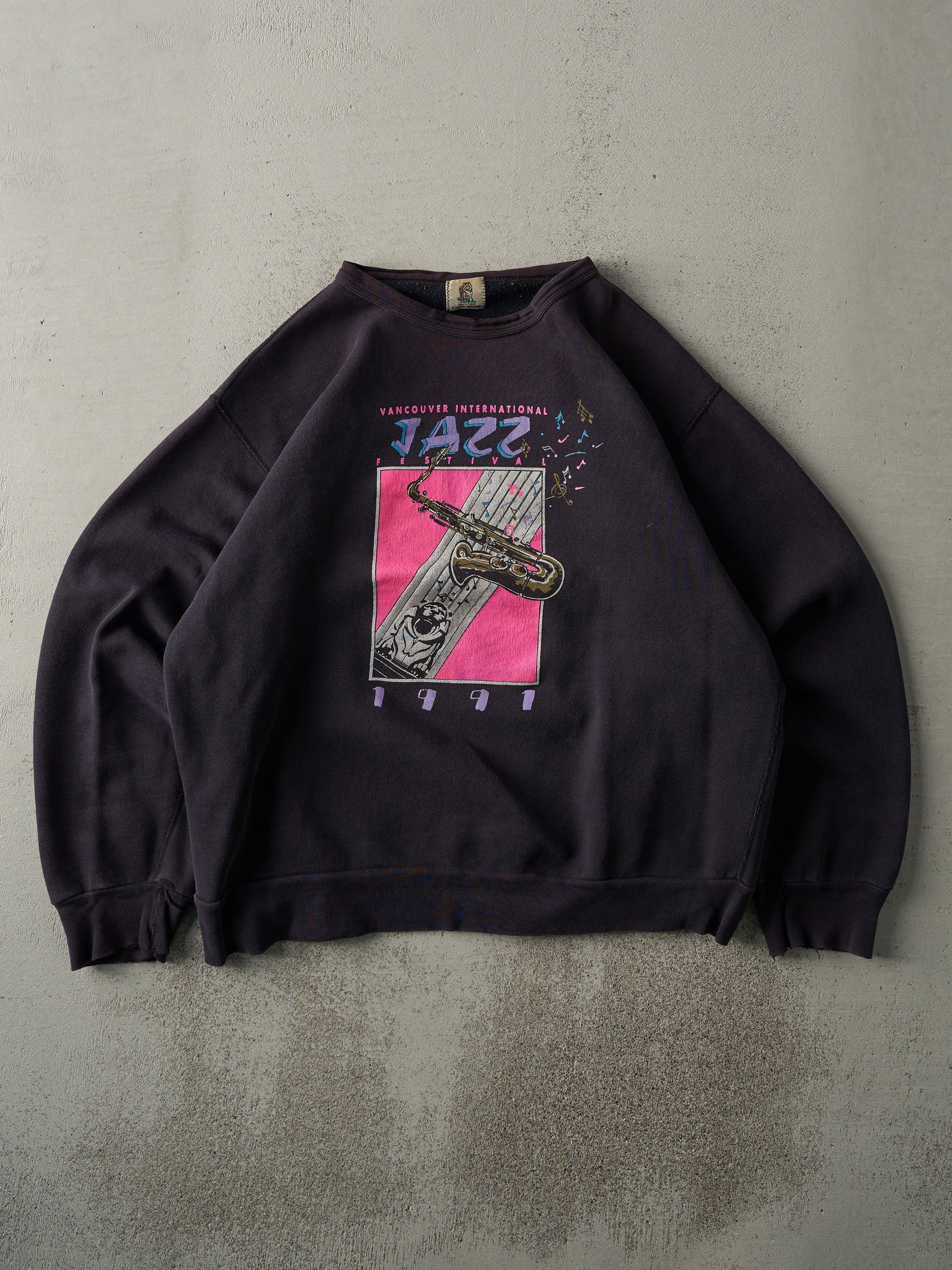 Vintage 91' Black Vancouver International Jazz Festival Boxy Crewneck (L)