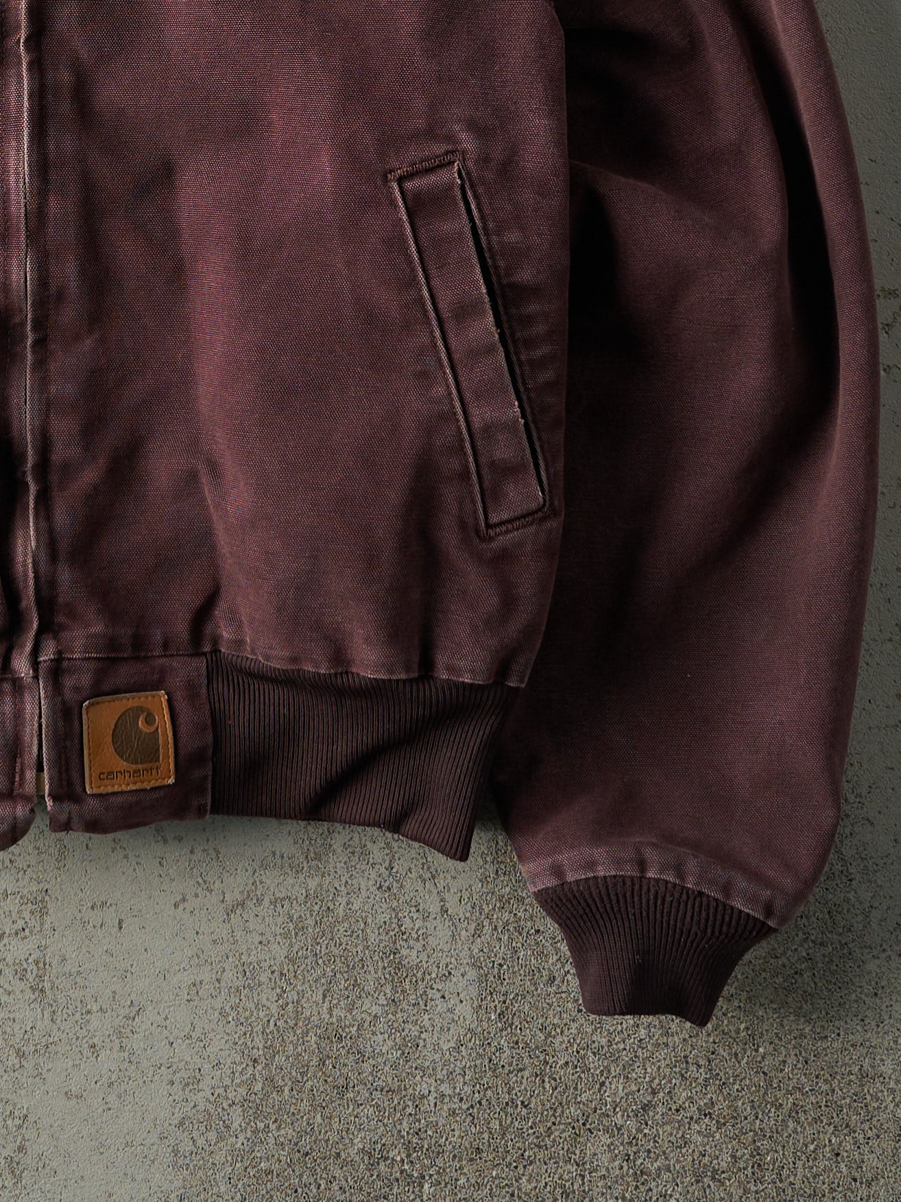 Vintage 90s Washed Burgundy Carhartt Santa Fe Jacket (M)