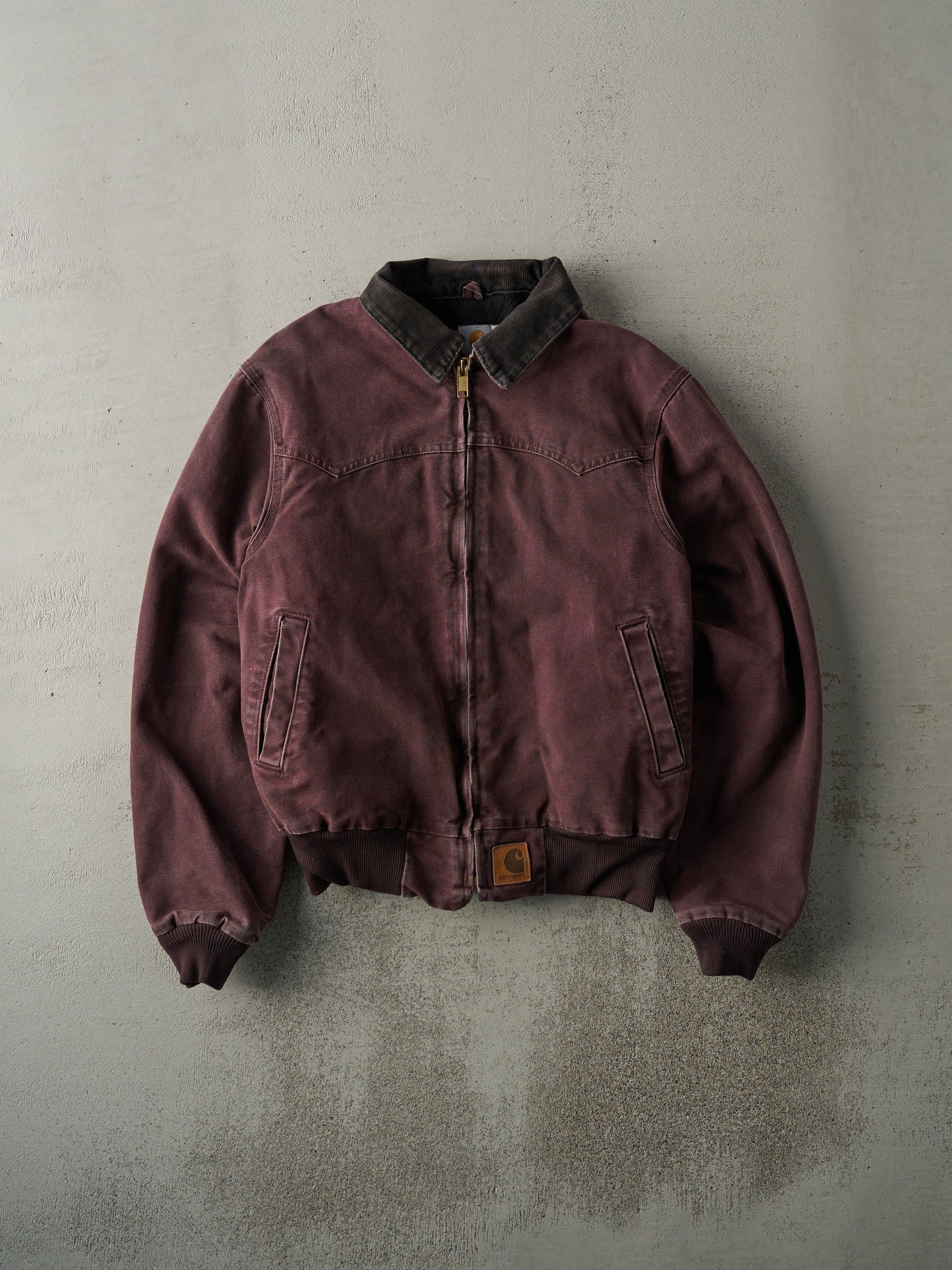 Vintage 90s Washed Burgundy Carhartt Santa Fe Jacket (M)