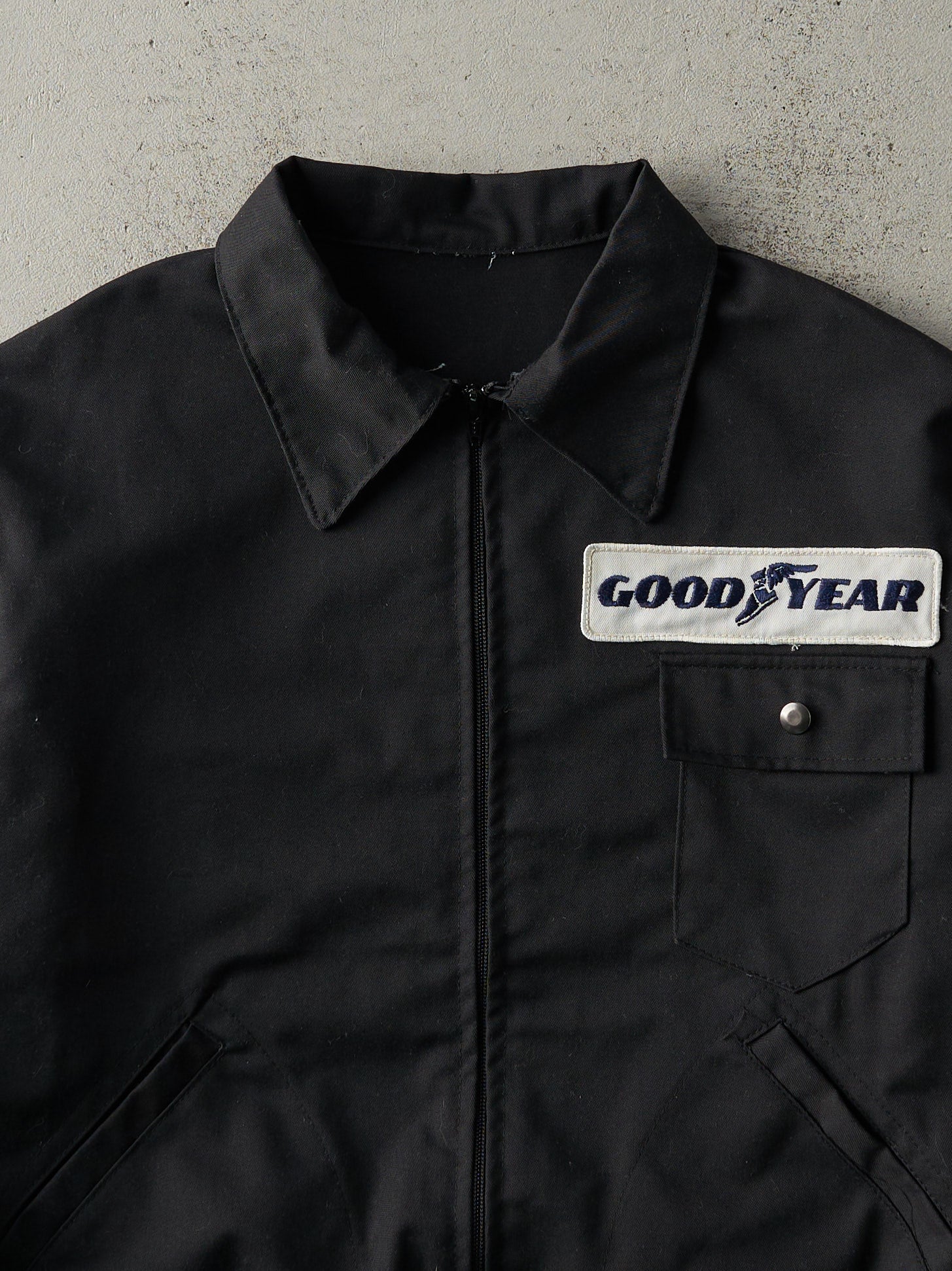 Vintage 80s Black Good Year Work Jacket (M)