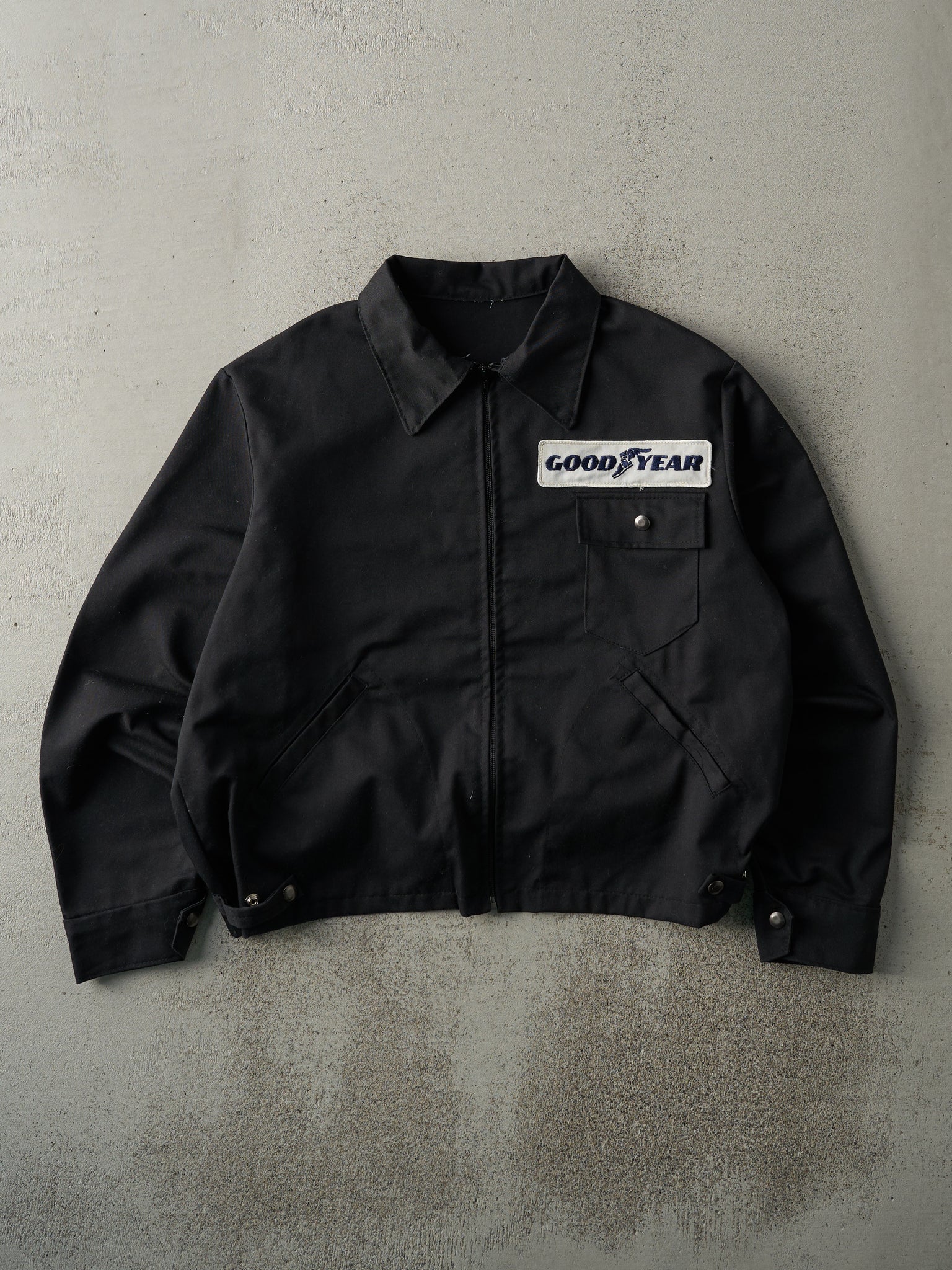 Vintage 80s Black Good Year Work Jacket (M)