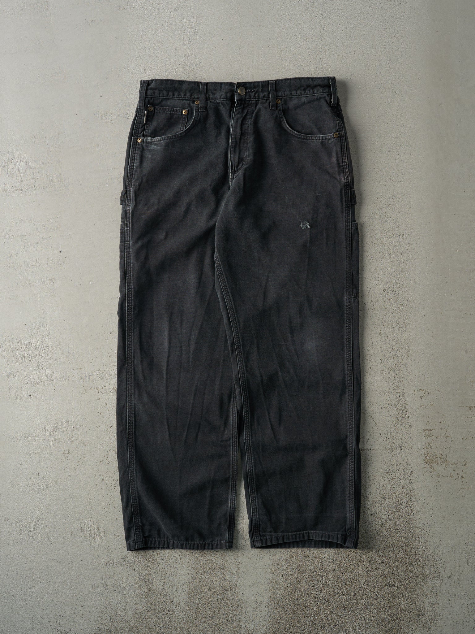 Vintage Y2K Black Carhartt Light Weight Carpenter Pants (32x29)